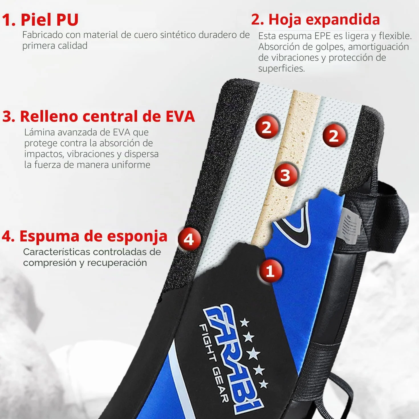 Farabi Sports Escudo pao MMA paos Muay Thai Artes Marciales Hook & Jab Boxeo Patadas Training Target paos Patadas Strike Kick Pad x 1 Unidad