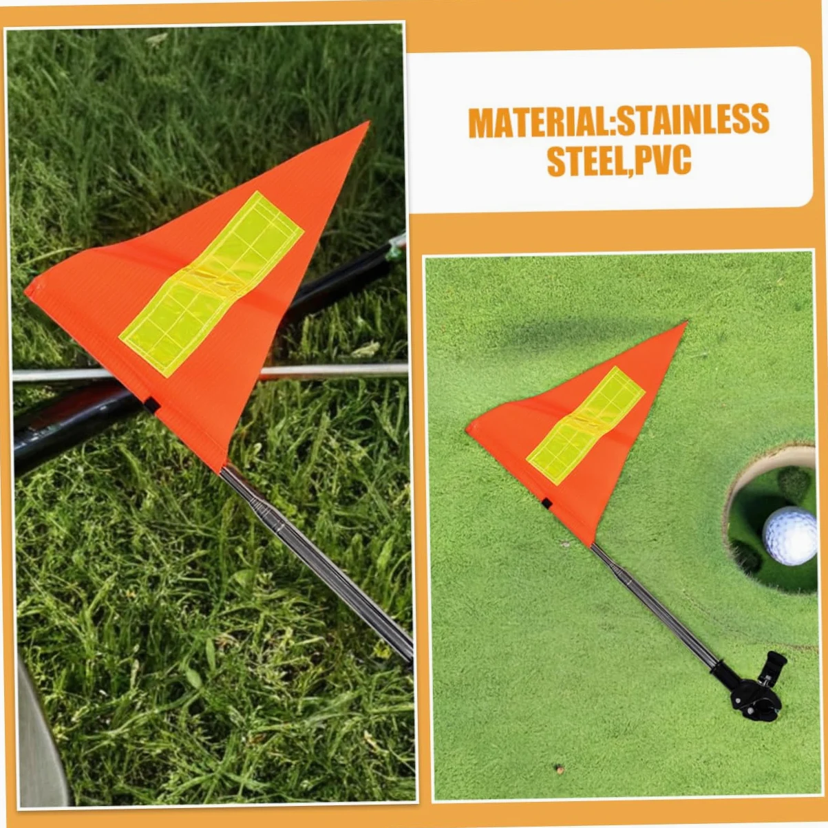 Anneome 2piezas Bandera De Seguridad Reflectante para Cochecitos Carritos De Golf y Sillas De Ruedas Unidades con Telescópico para Exterior y Alta Visibilidad