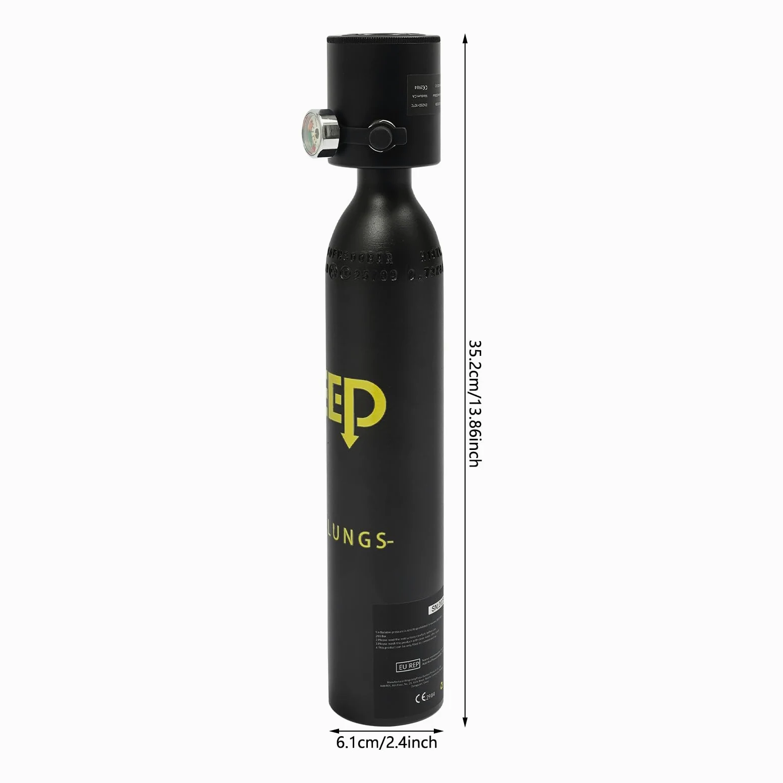 Equipo de buceo, minibotella de buceo de 0,5 L con máscara de buceo, agua poco profunda, botellas pequeñas de buceo, mini botella de oxígeno con máscara de esnórquel de cara completa, adecuada para
