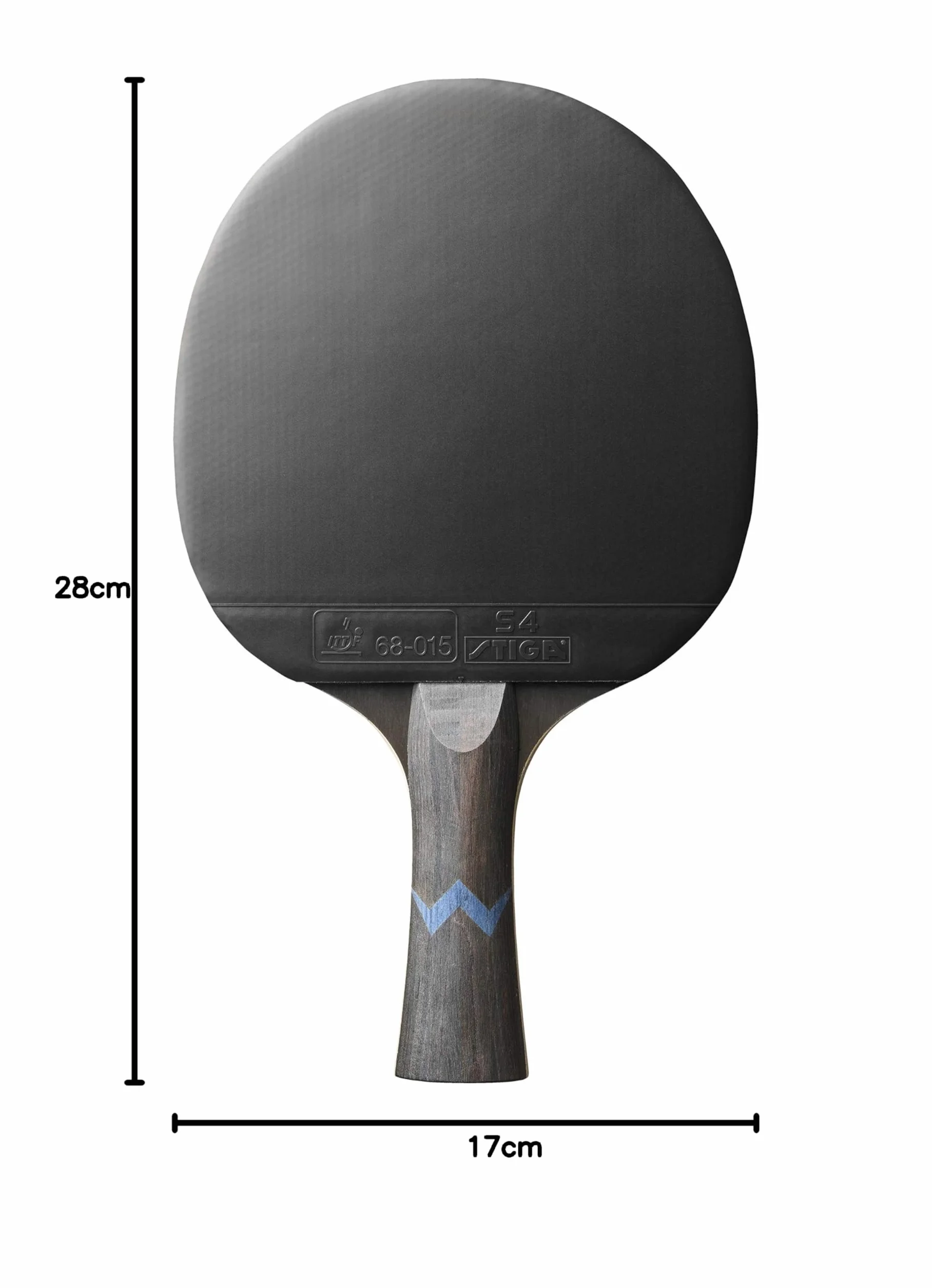 STIGA Royal 4-Star Raqueta de Tenis de Mesa ITTF Goma Crystal 5 Capas Mango Cóncavo