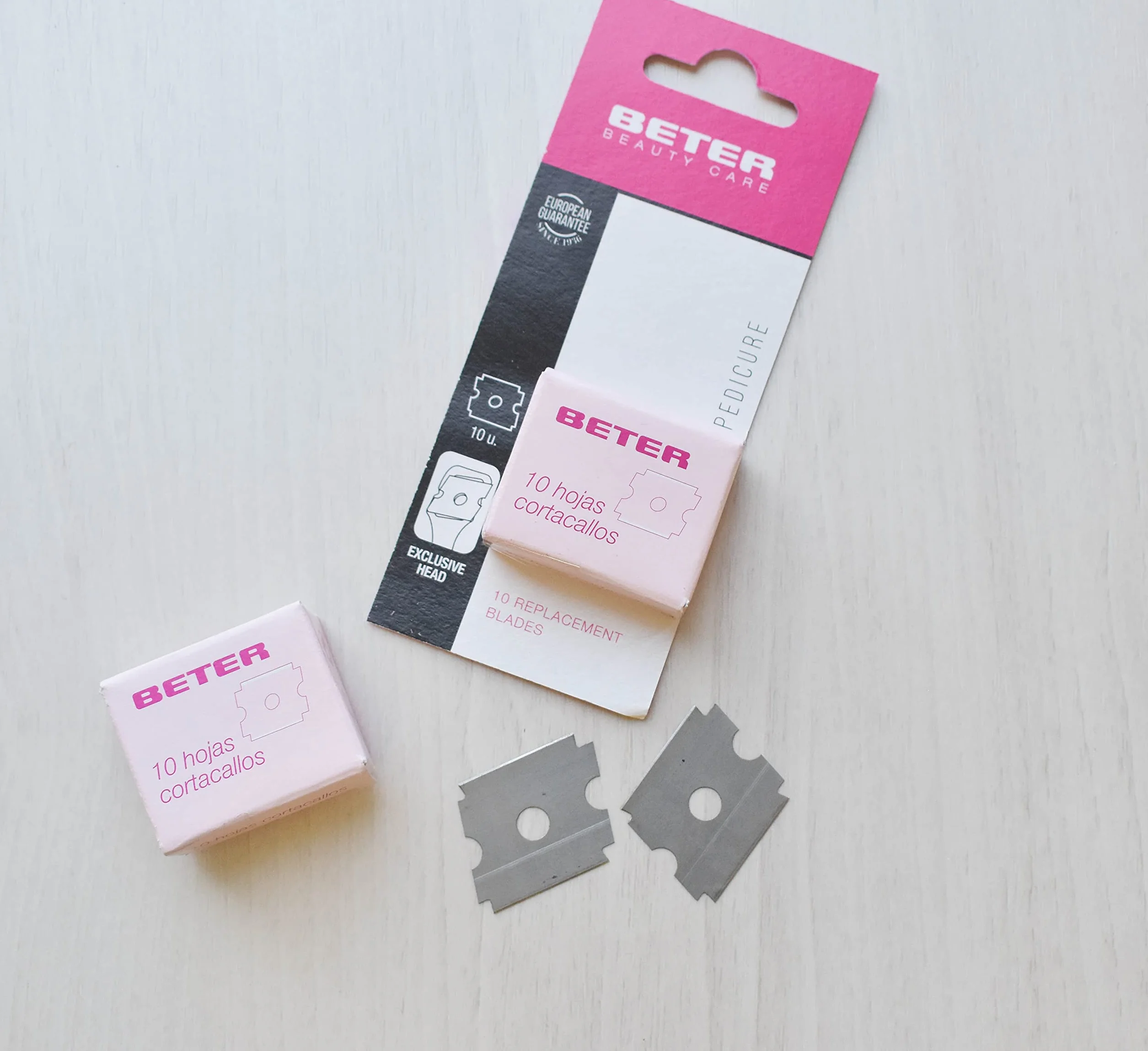 Beter Recambio 10 hojas cortacallos acero carbono precisión pedicura