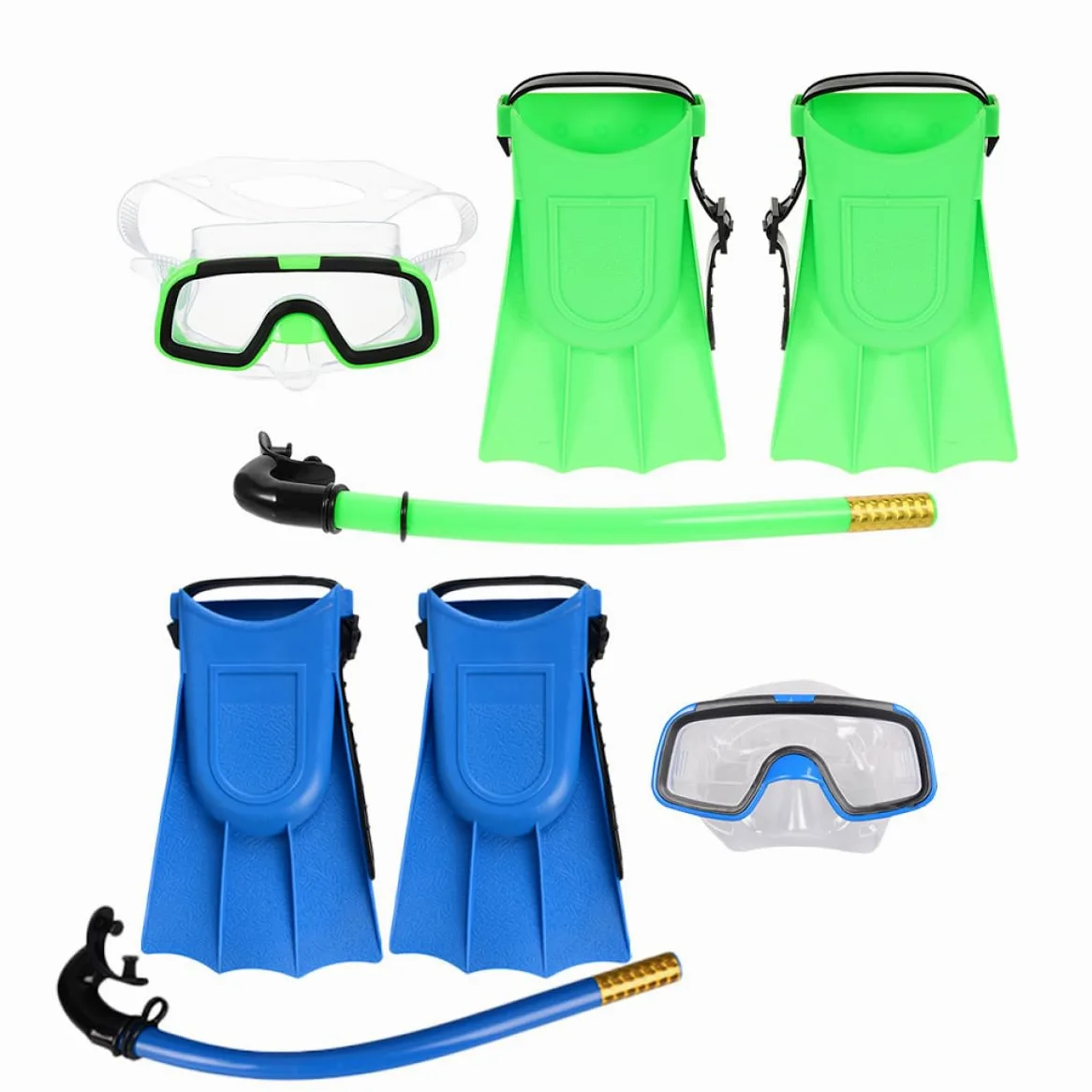 Toyvian Equipo de Snorkel Gafas de Buceo Semisecas y Aletas de Silicona Cómodas, Diseño Ergonómico para Snorkeling y Buceo Libre