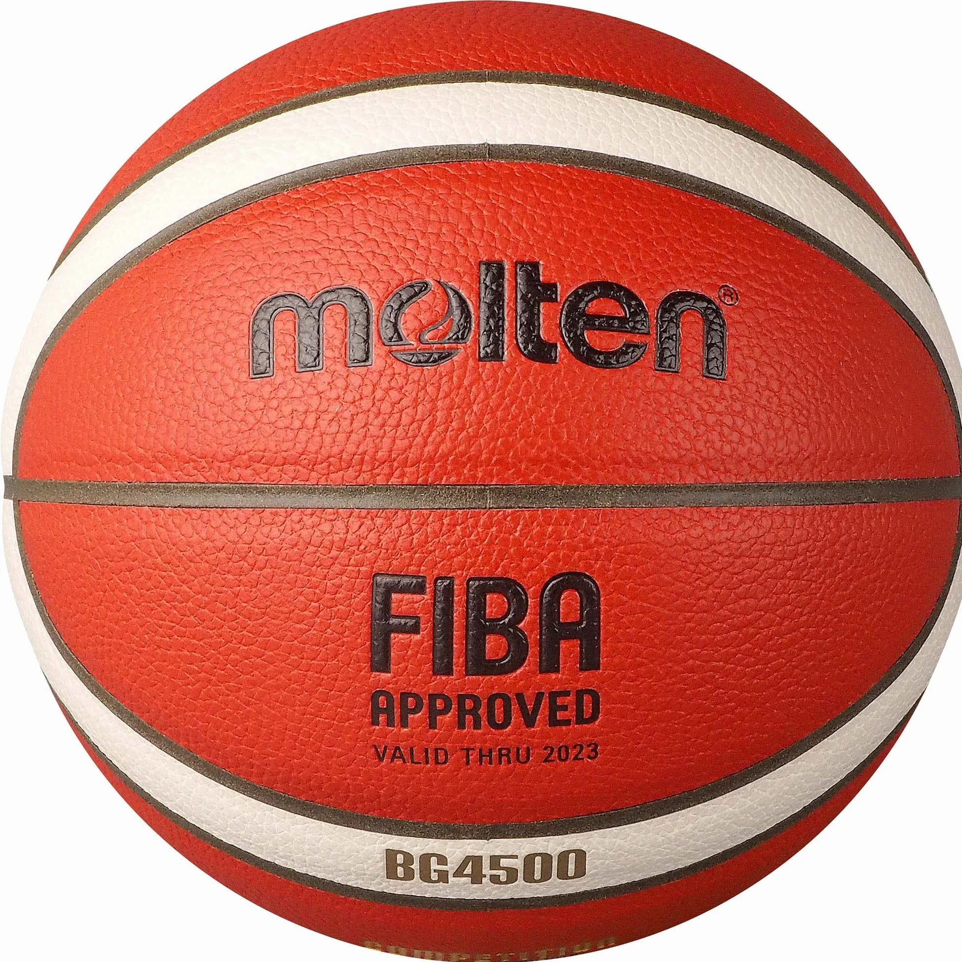 Molten BG4500 Basketball, Official British Basketball Leagues Match Ball, BBL & WBBL, Fiba Approved, Premium Composite Leather, Indoor Play, Orange/Ivory