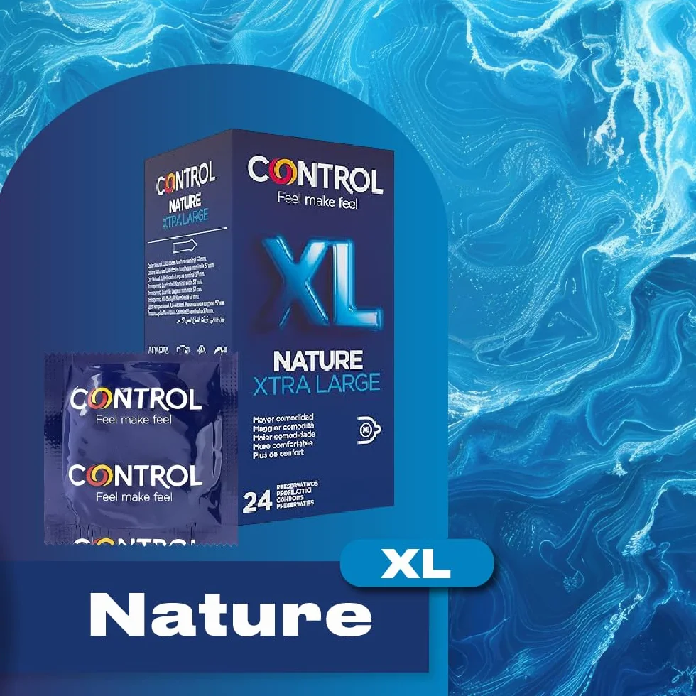 Control Nature XL Preservativos Caja Pack Ahorro 24 Condones Lubricados