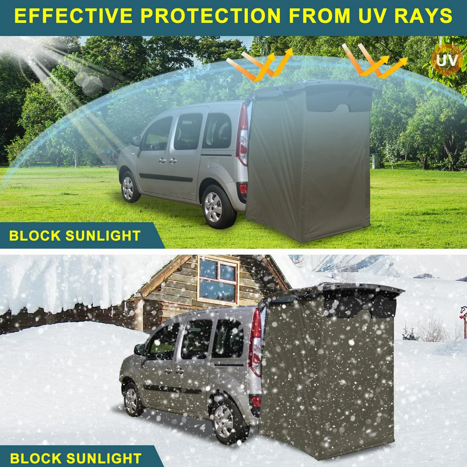 Carpa Trasera Reemplazo para VW T4 T5 T6 T6.1 Impermeable para Autobús SUV Van Camping