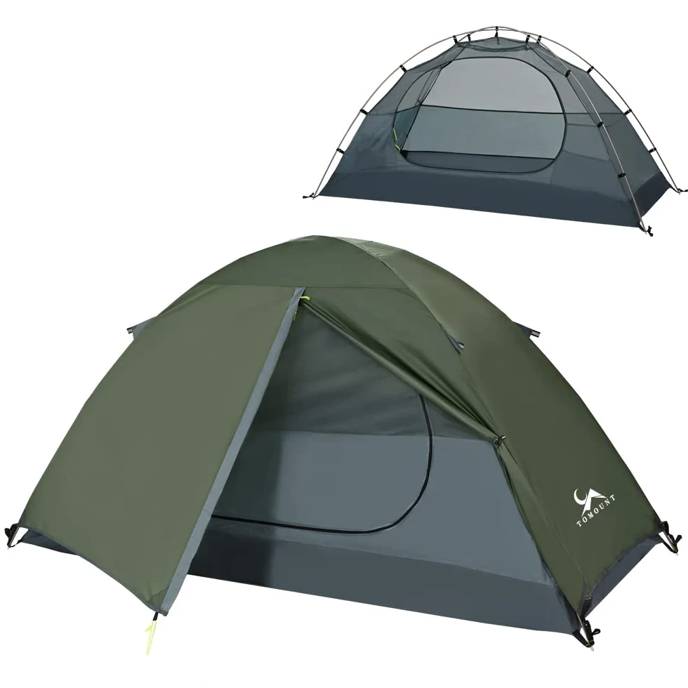 MC Tienda de campaña para 1 Persona, Impermeable, Ligera, compacta, de Doble Capa, Independiente, para Acampar al Aire Libre, Senderismo, 3 Estaciones