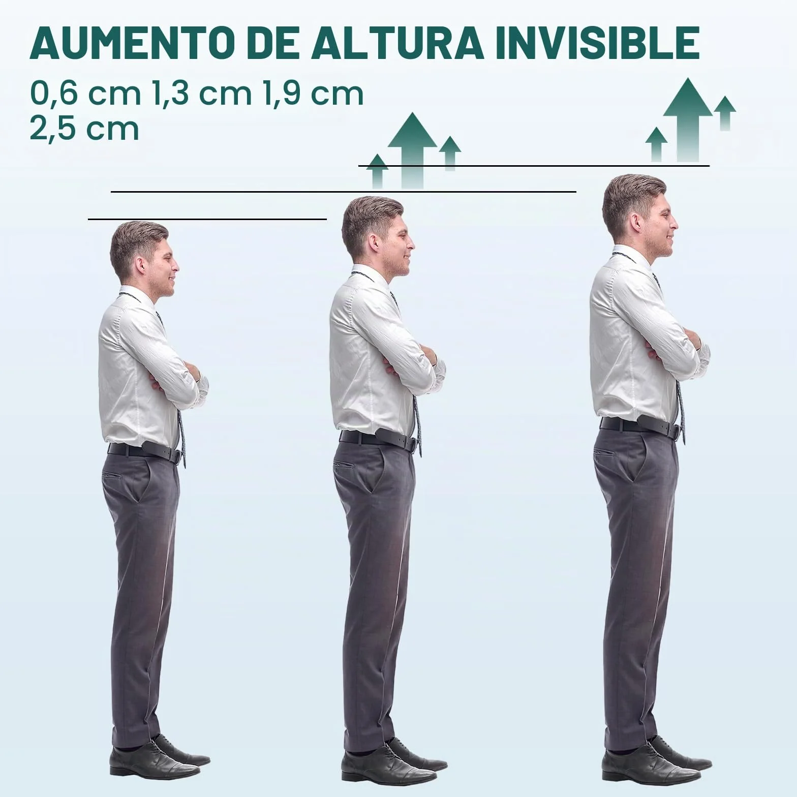 Welnove 4 capas de zapatos ajustables para piernas desiguales, incremento de altura 1 pulgada, beige M