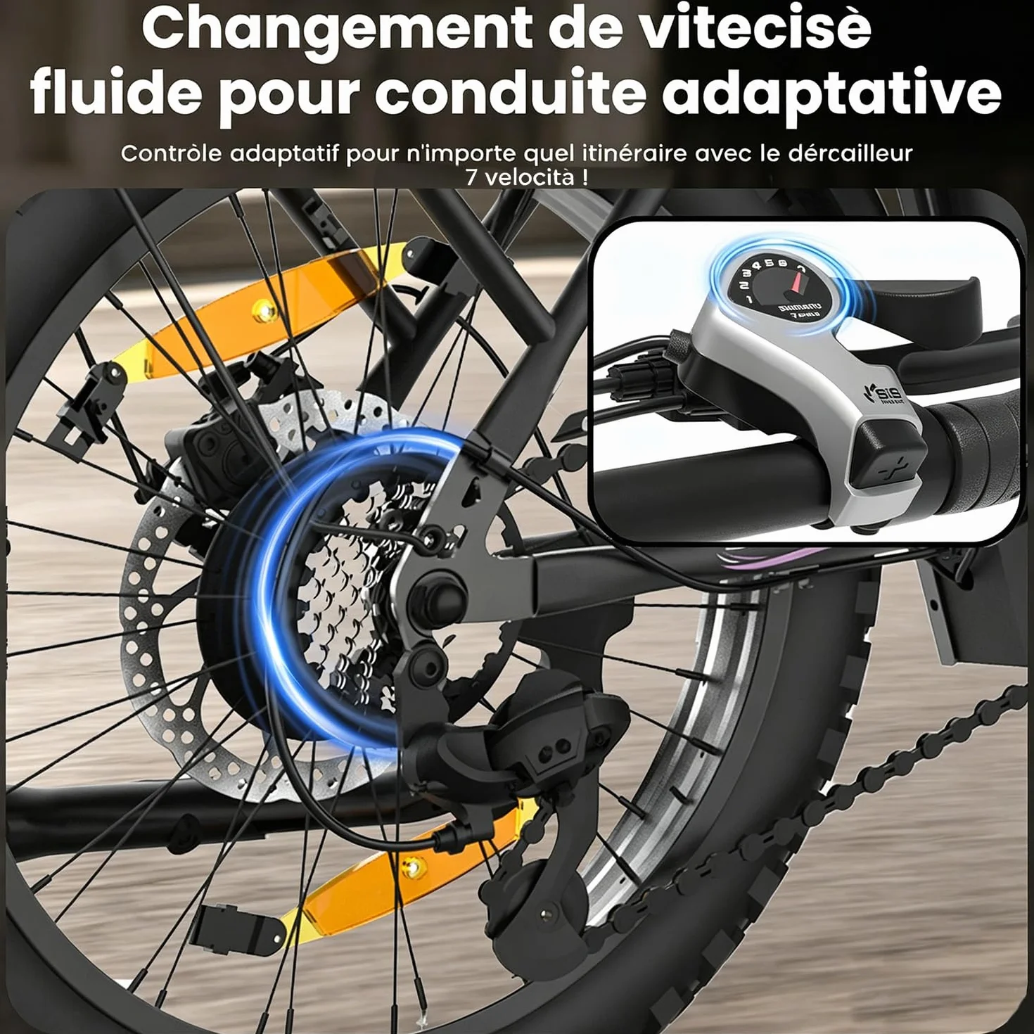 Bici Eléctrica para Adultos, 250W Bicicleta Eléctrica Plegable con 36V 13AH Batería Extraíble, Velocidad 25KM/H y Alcance 100KM, 20“ * 3.0” Fat Tyre E-Bikes para Viajeros Urbanos