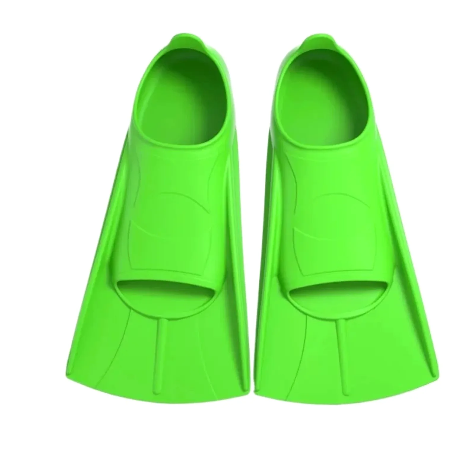 Aletas Buceo Aletas de natación de Silicona con pies Cortos, Zapatos de Buceo Tipo Rana, Equipo de Entrenamiento(Green,45-47)