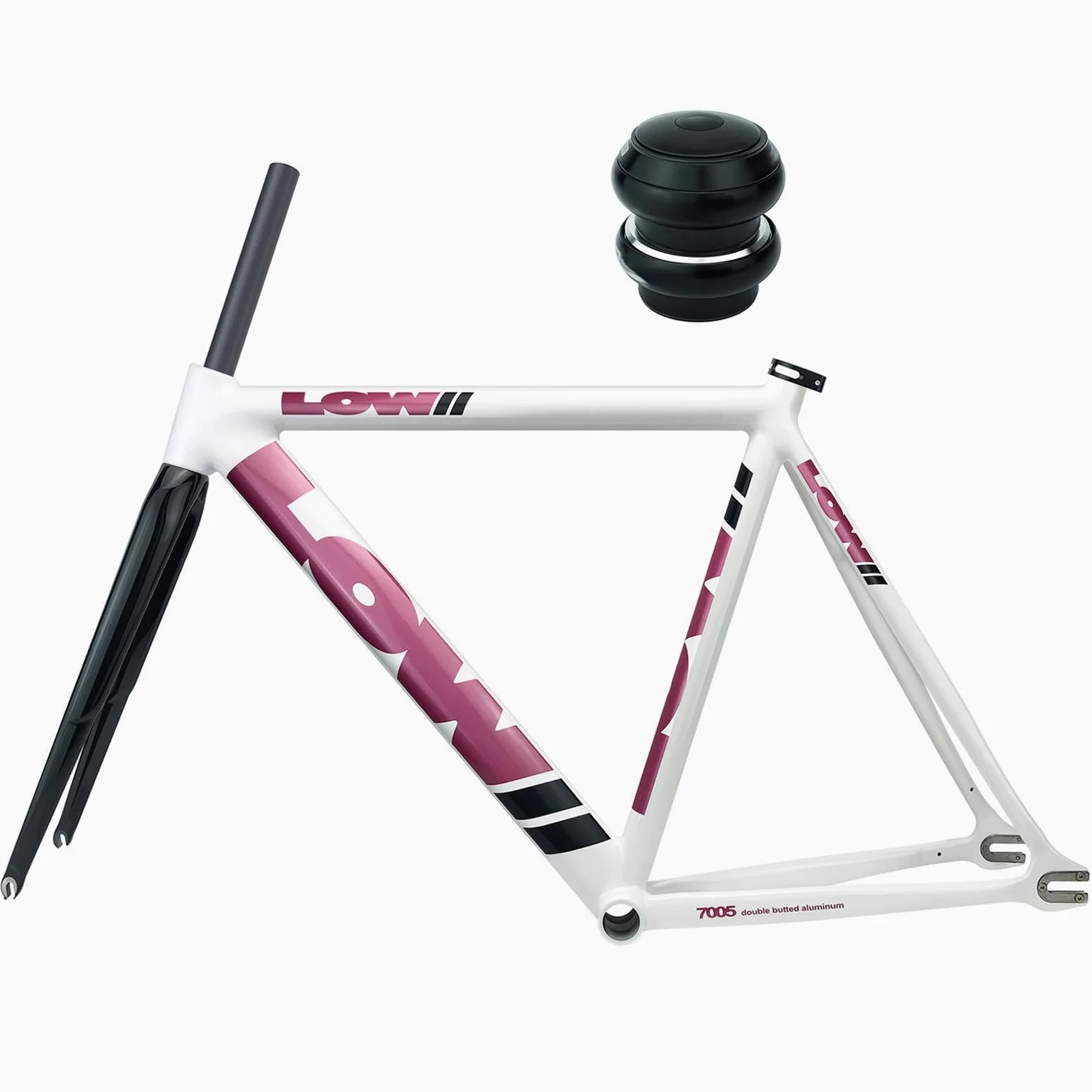 700C Cuadro De Bici De Piñón Fijo Con Horquilla De Carbono 53/55/57cm | Freno De V Y Liberación Rápida 100/120mm, Marco De Bicicleta De Pista De Carreras De Aluminio