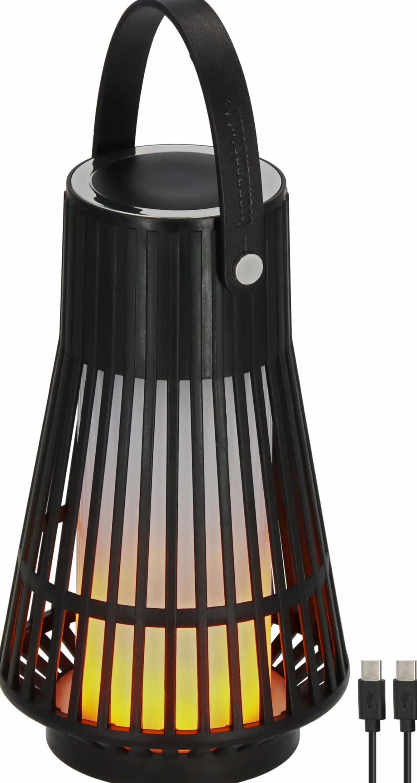 Brennenstuhl Lámpara LED de exterior recargable FL 100 A IP44 efecto de llama batería intercambiable 20h