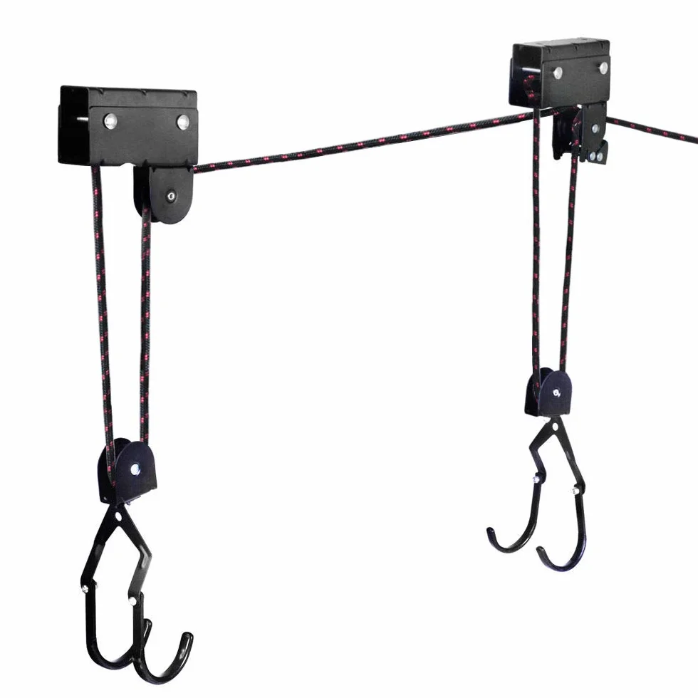 Sistema de polea de almacenamiento de techo para kayak, soporte de techo, capacidad de 100 libras