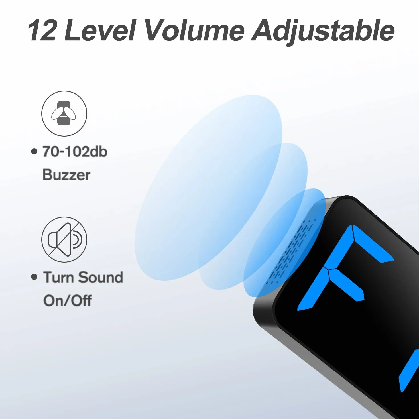 ANJANK Temporizador de Gimnasio Reloj de Pared Digital LED Grande de 15'', Timer de Intervalo con Cronómetro,Cuenta Regresiva/Ascendente,Volumen Ajustable,Timer de Entrenamiento con Control Remoto