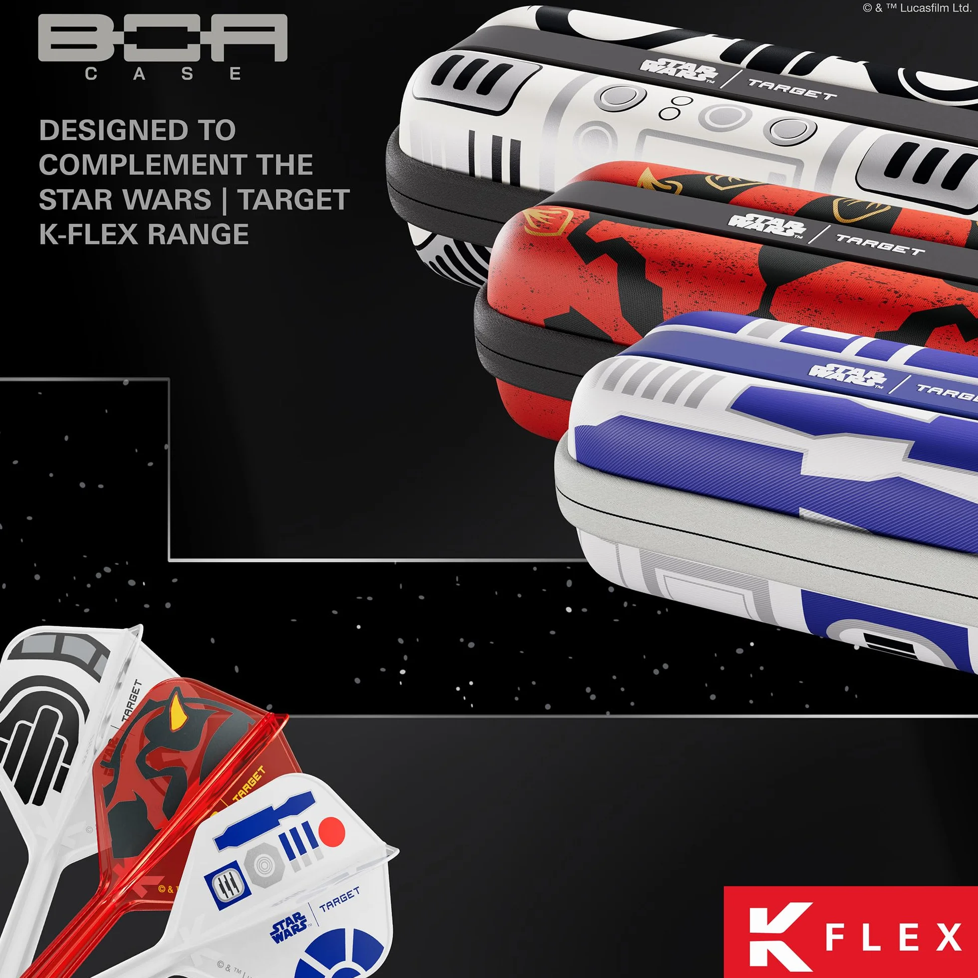 Target Darts Star Wars Stormtrooper Boa Cartera | Storm Trooper Estuche para Dardos Diseño Imperial, Compartimento para Puntas Swiss Point, Carcasa Rígida y Organizador Accesorios