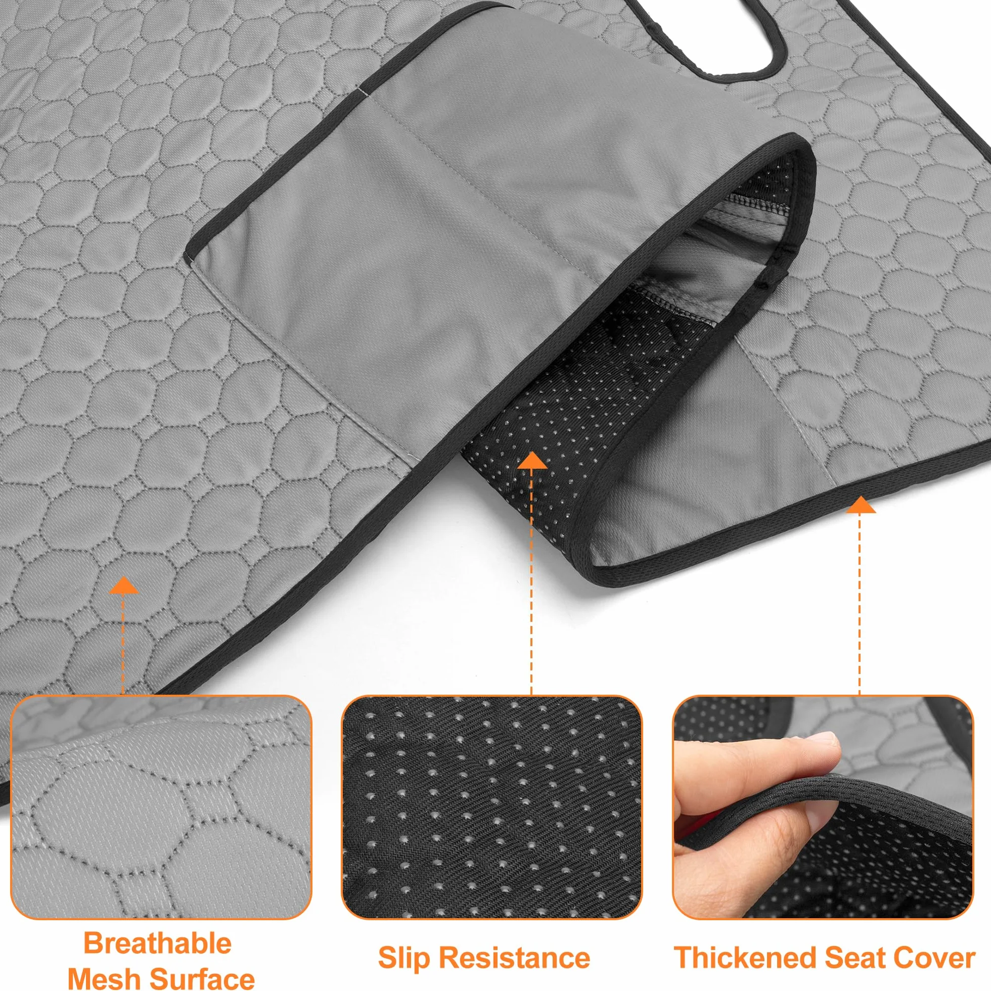 PGmoon Fundas para Asientos de Carrito de Golf, Manta Universal con 4 Bolsillos Delanteros y Base Antideslizante, Compatible con EZGO, Yamaha, Club Car y más, Asientos para 2 Personas