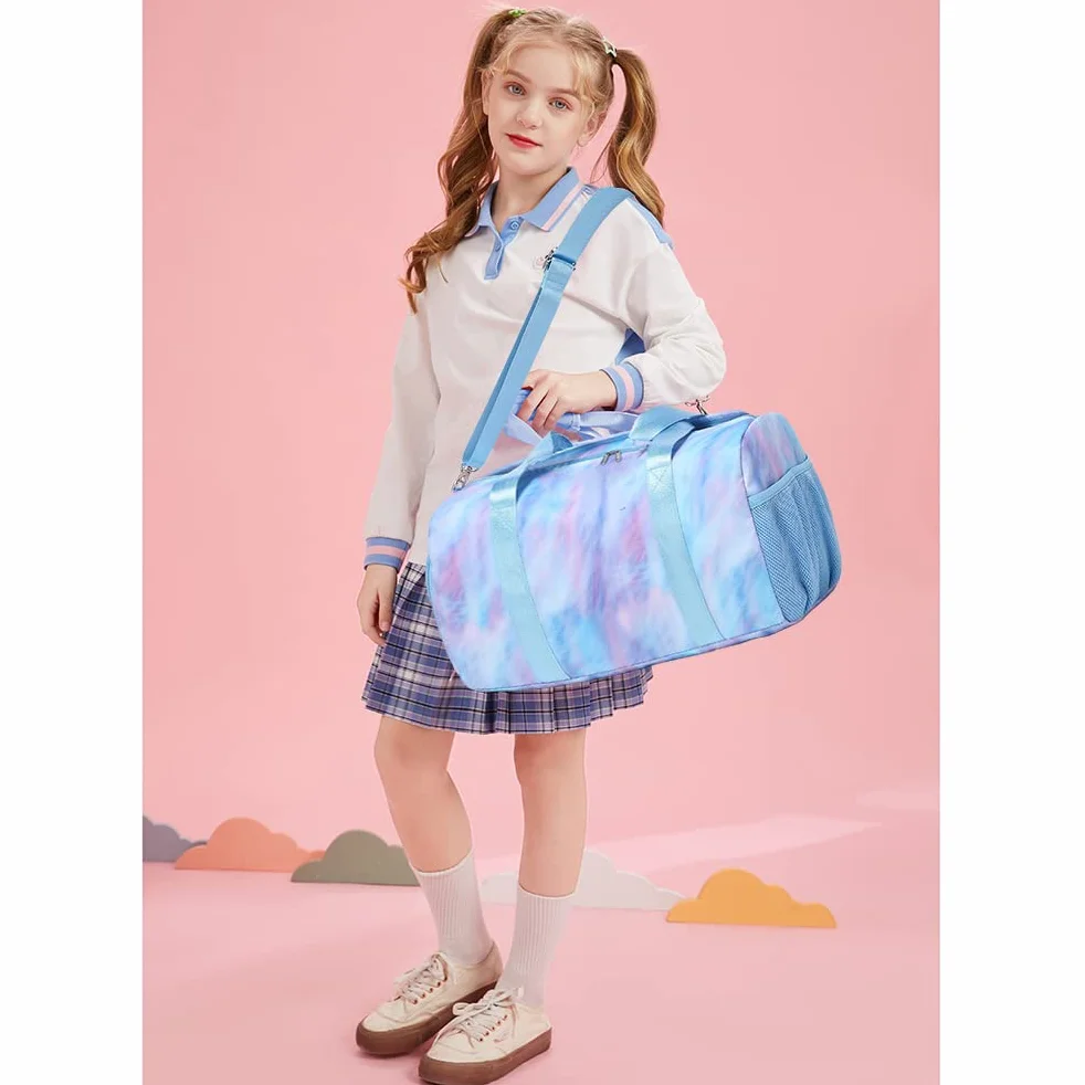 Bolsa de Viaje Mujer Bolsa de Deporte Chica Bolsa de Gimnasia Niña Bolsas de Baile para Niña Bolsa de Entrenamiento Niña para Gimnasia, Natación, Lección de Tenis