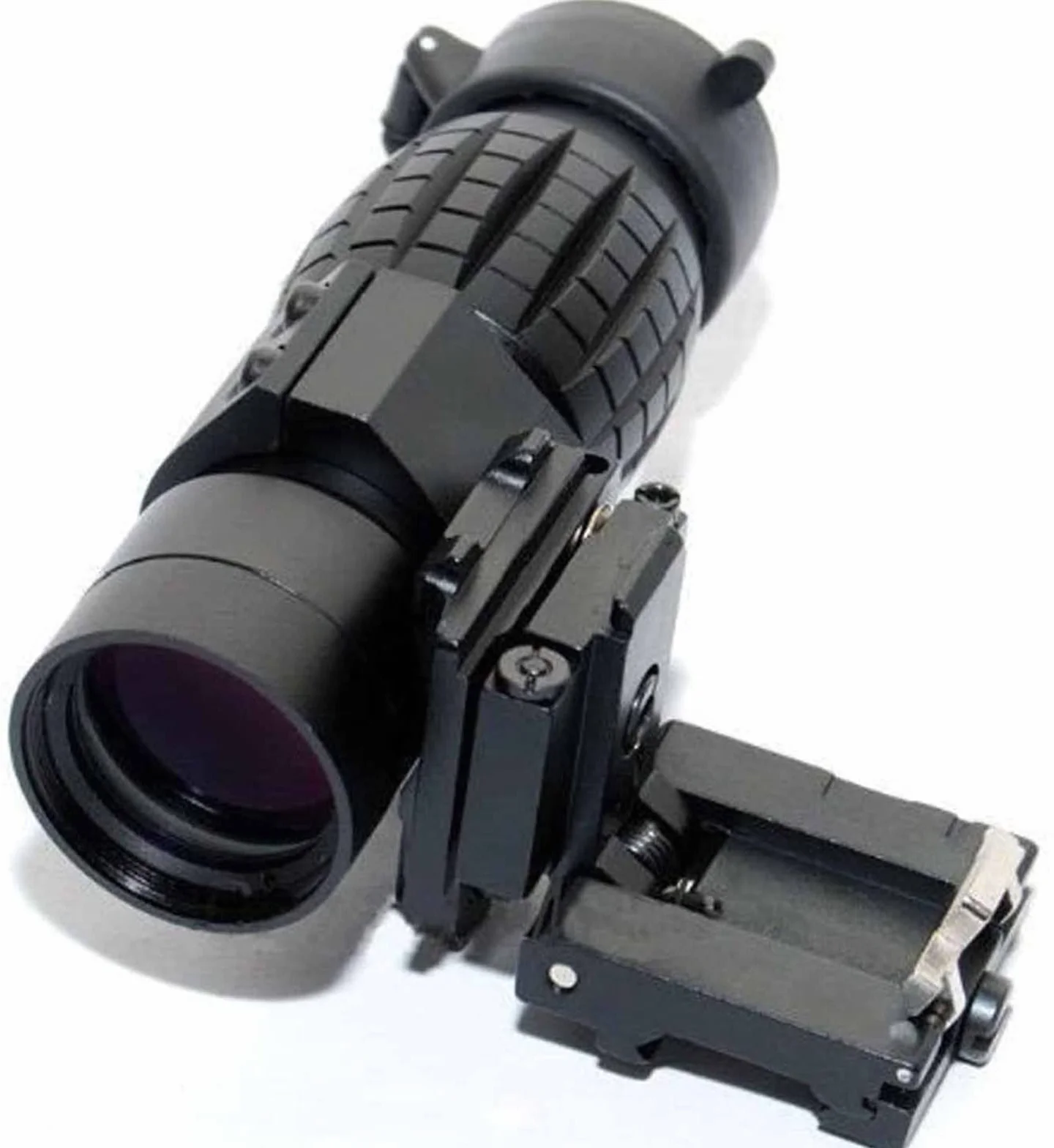 3X - Lupa de Alcance con Vista abatible a un Lado, desmontaje rápido, Compatible con riel Picatinny Weaver de 20 mm