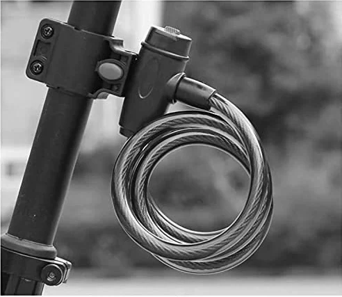 Candado de Cable de Acero para Bicicleta de montaña, antirrobo, con Llave, para Equipo de Ciclismo, Color Negro