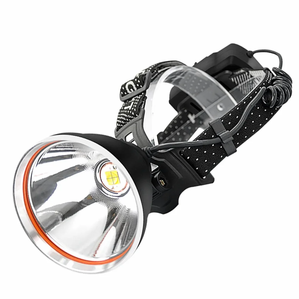 Antorcha LED Recargable, Ligera Linterna Linterna Linterna Lámpara de xenón Linterna recargable deslumbrante montada en la cabeza Pesca nocturna Linterna frontal de minero LED al aire libre Linternas