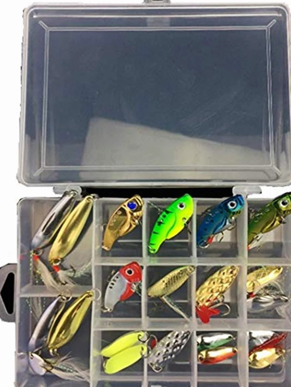 21Pcs Kits de señuelos para Pesca, LAEMALLS Cebos Artificiales de Pesca Cebo Duros/Suaves, Ojos 3D, Accesorios Cebos Articulos de Pesca para la Pesca, Trucha, Bagre, Bass, Salmón y Lucio#2