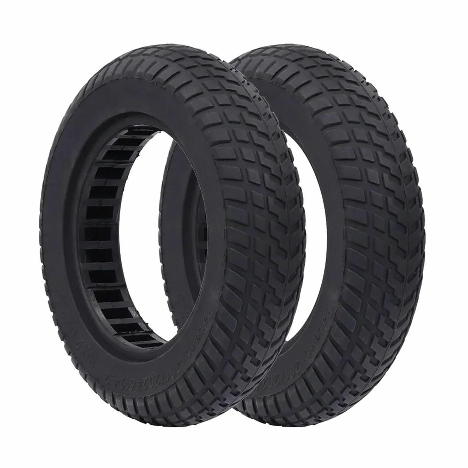 Neumático sólido for patinete eléctrico Xiaomi, M365 Pro Pro2 1S 10x2.0/2.5, amortiguador de panal, piezas sin cámara, goma 10 pulgadas rueda de scooter de goma maciza(2 pcs)