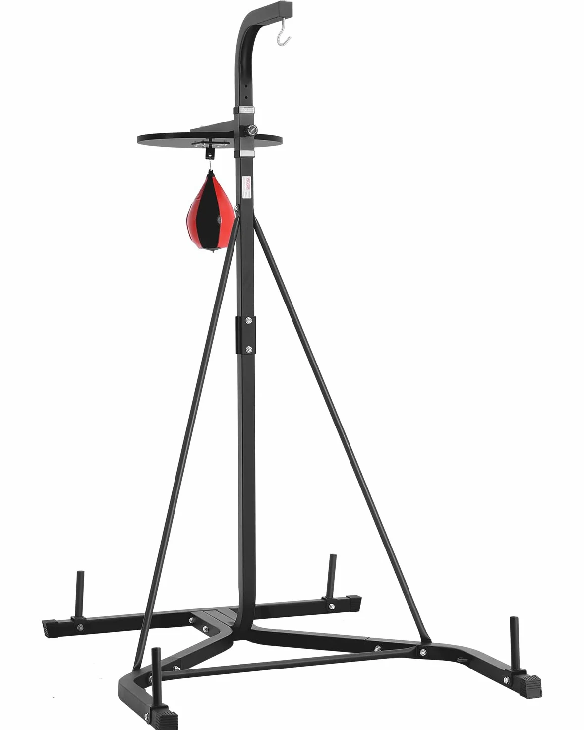 VEVOR Soporte para Saco de Boxeo 2 en 1, Acero, 65 kg, Altura Ajustable, 132x114x201 cm