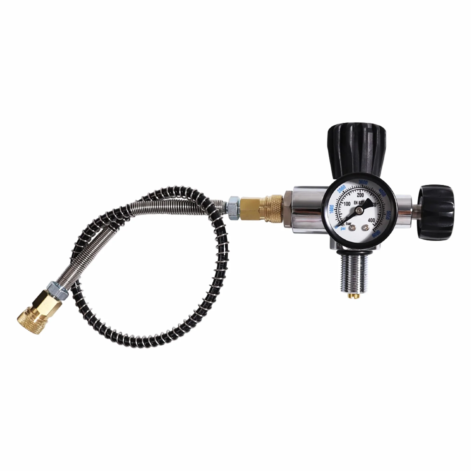 TUXING Tanque de Buceo de Fibra de Carbono 4500Psi 4.7L con estación de llenado de Paintball, regulador de válvula, medidor, Tanque de Aire Pcp para Rifle de Aire Pcp