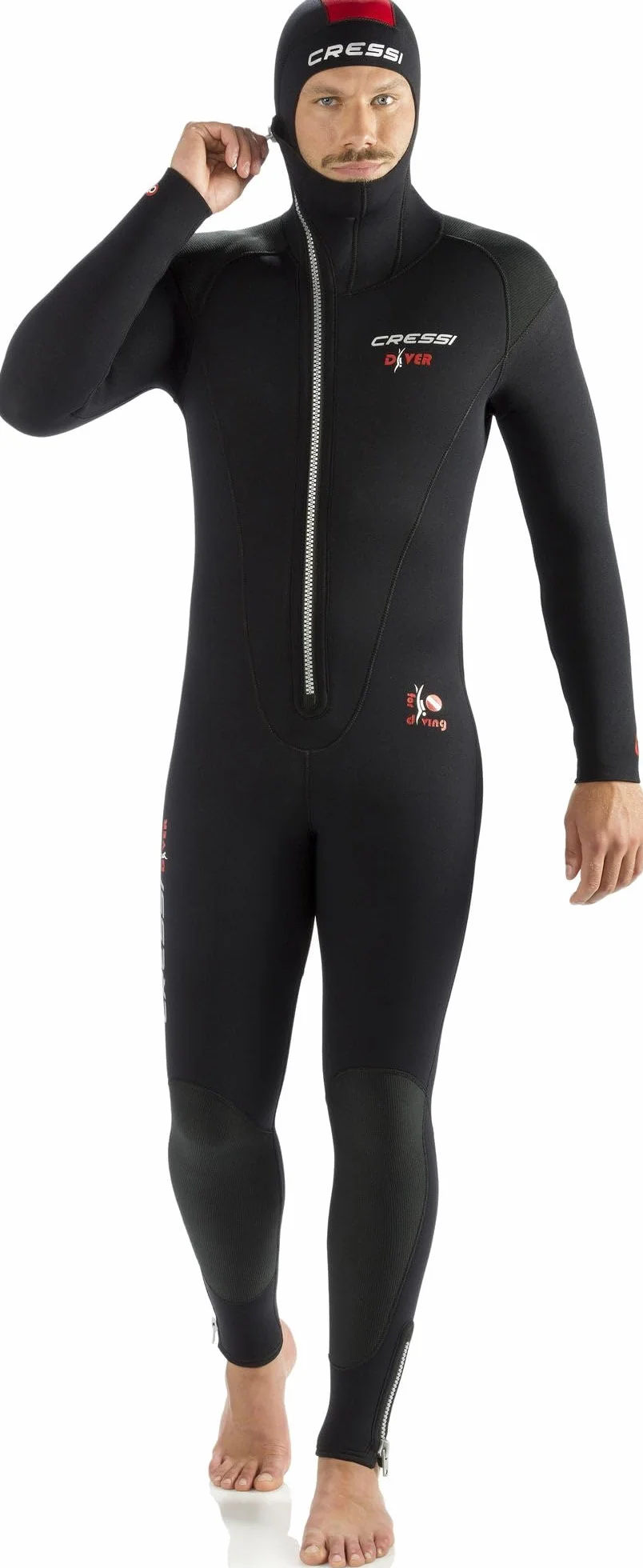 Cressi Diver Man Monopiece Wetsuit, Traje de Buceo de Una Pieza para Hombres, Disponible en 5 mm/7 mm