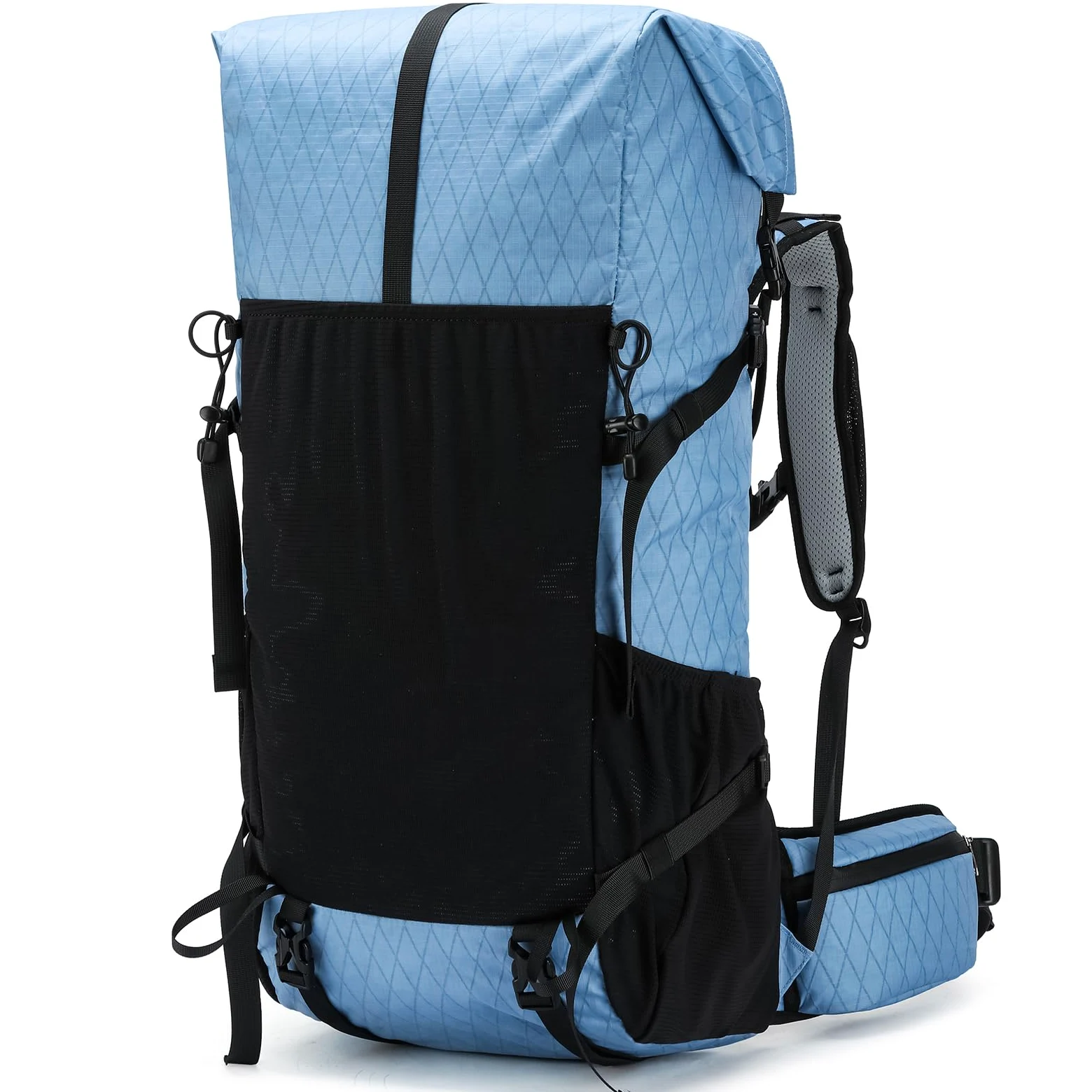 Mochila de senderismo, 40 L a 50 L, bolsa de senderismo de gran capacidad, mochila de camping con marco interno, mochila deportiva ligera de viaje para escalada de montaña y campamento (azul), Azul