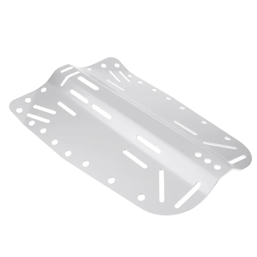 Placa Dorsal de Aluminio Resistente para Buceo técnico. Compatible con arneses estándar de 1 y 2 Pulgadas.