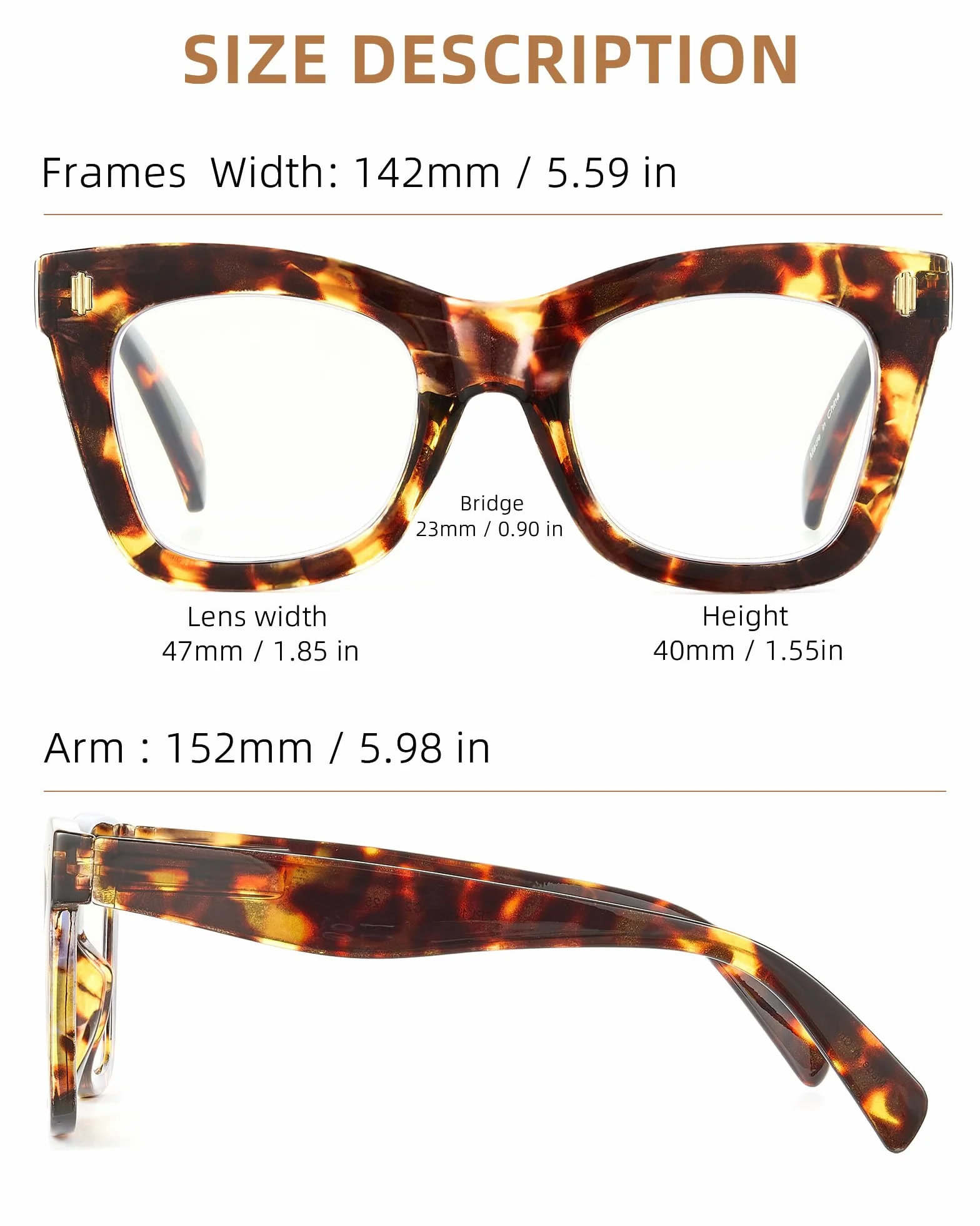 JM Gafas de Lectura para Mujer, Cuadrado Moda Grande Ojo de Gato, Luz Azul, 4 Pack