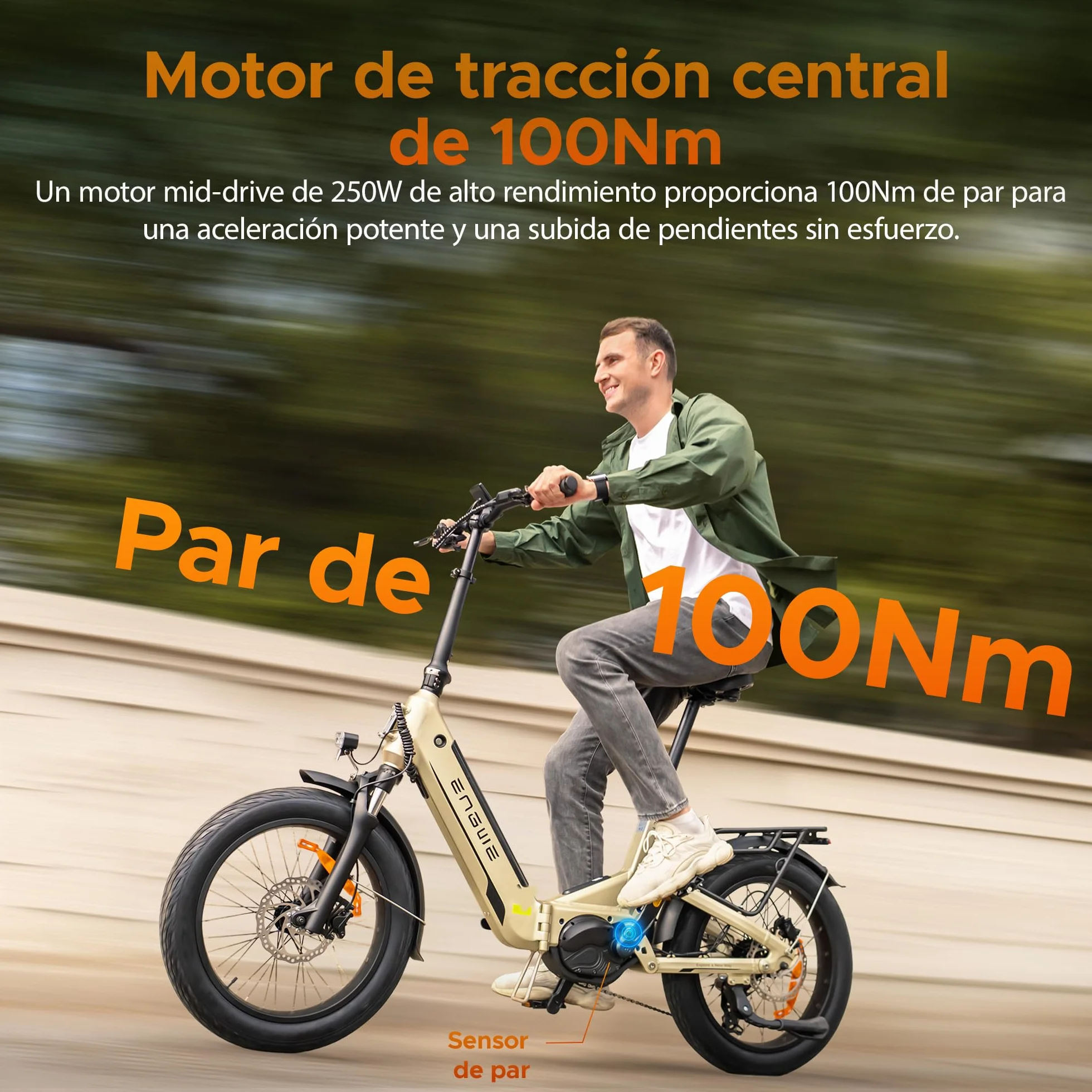 ENGWE Bicicleta Eléctrica con App&IOT, Bicicleta Eléctrica 48V 15Ah con Batería hasta 160km, Sensor de Par y Freno Hidráulico, Neumáticos 20 * 3.0, 2 Horas de Carga
