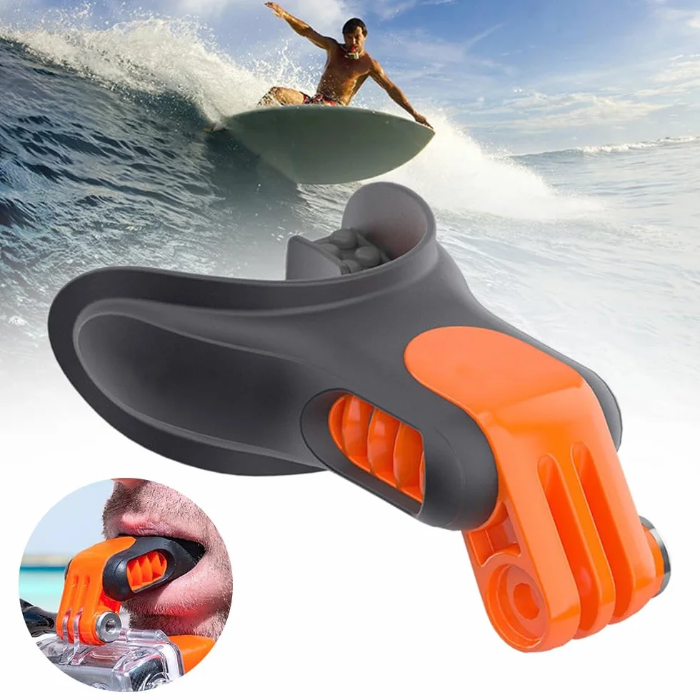 Juego de montaje para cámara de acción, soporte de boquilla para surfear, con correas de seguridad flotantes