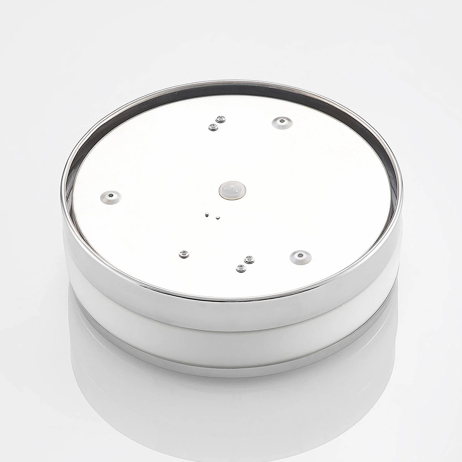 Lindby Lámpara de techo Flavi Plateado Vidrio 2 llamas E27 para Cuarto baño