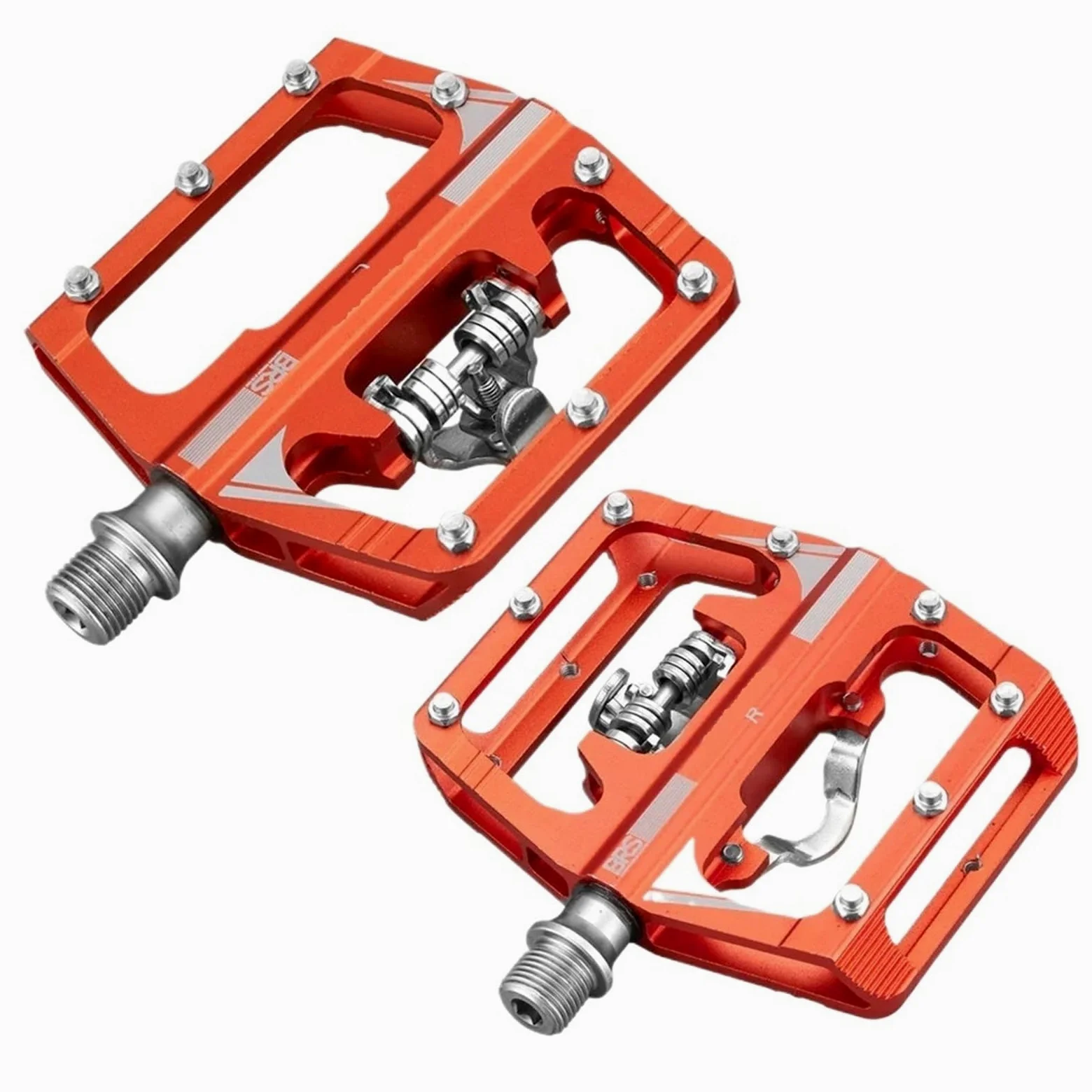 Genérico Compatible con el Juego de Pedales automáticos RACEWORK MTB, Pedales de Plataforma con medidor de Potencia de Doble función con Clip Lateral único,Piezas