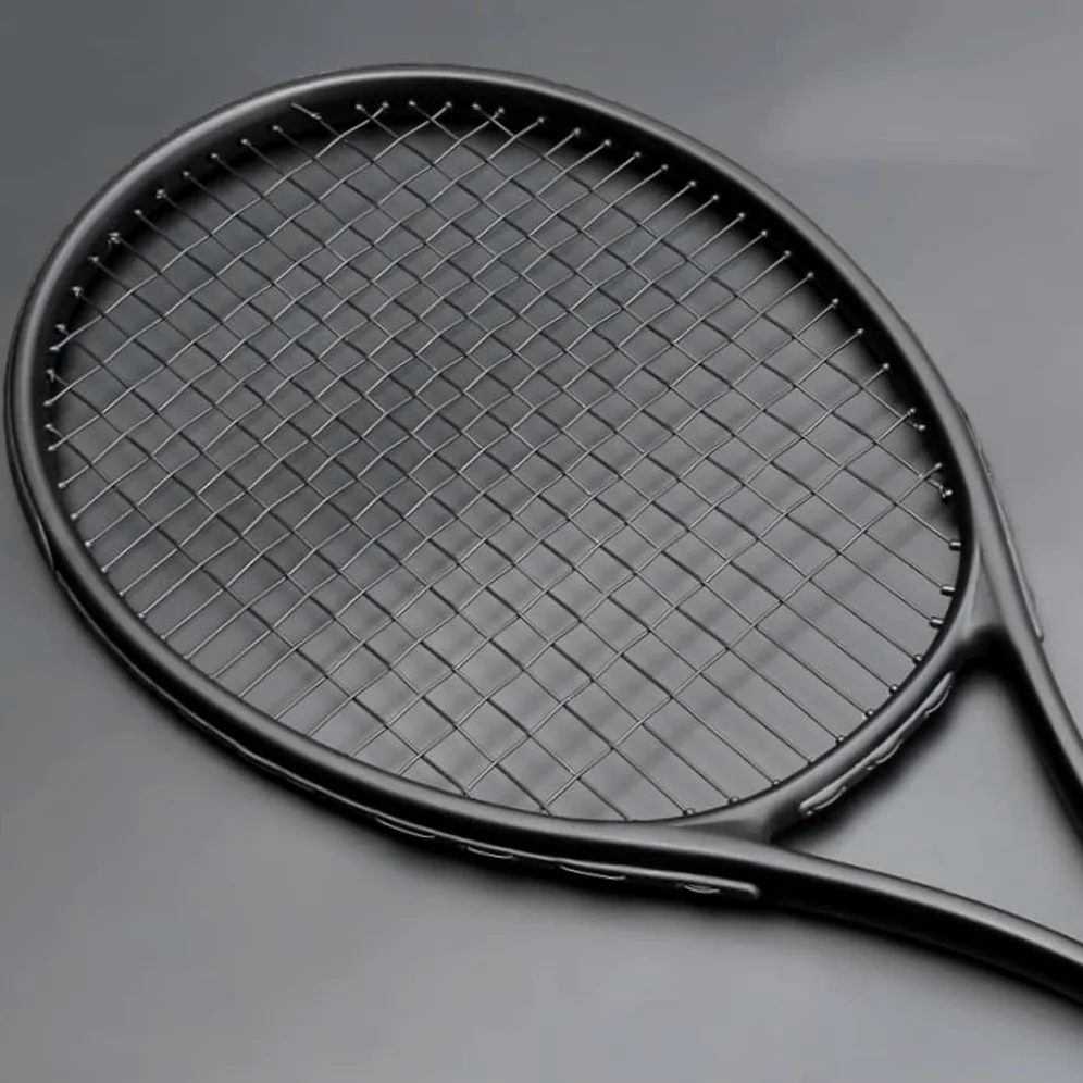 Raqueta de tenis profesional, diseño de fibra de carbono ultraligera preencordada para un mejor rendimiento y control