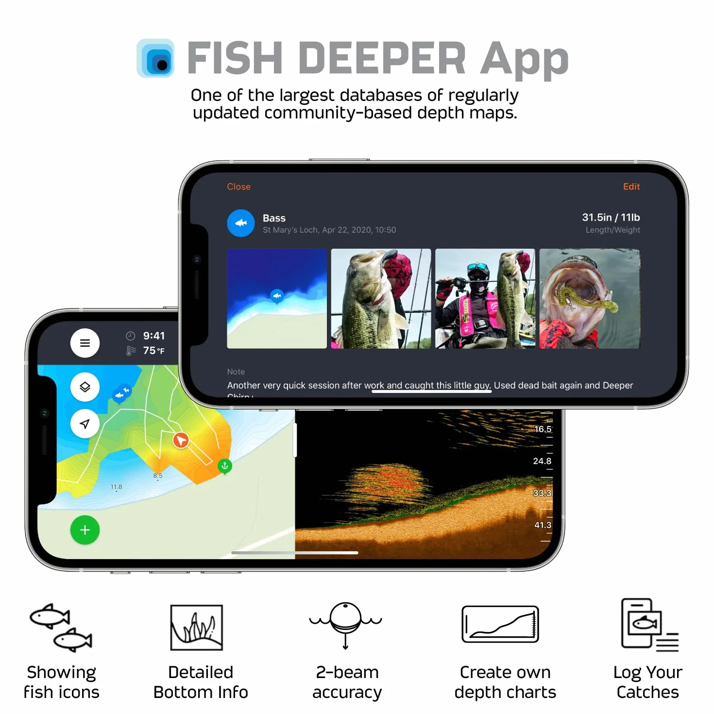 Deeper Sonar inteligente castable portátil WiFi buscador de peces para kayaks barcos pesca