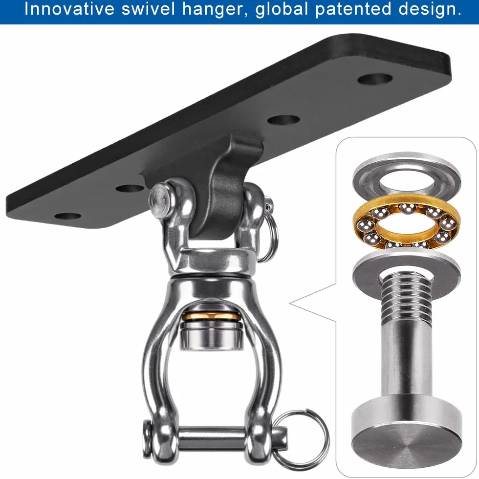 Kipika - Soporte para bolsa pesada de montaje en pared, colgador giratorio para saco de boxeo de alta resistencia para gimnasio en casa al interior, longitud ajustable para saco de kickboxing, saco
