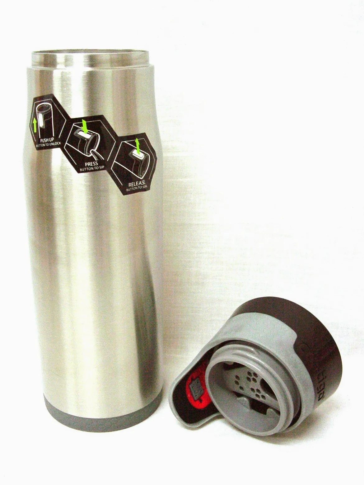 Contigo CANTIMPLORA Termo Botella Aria 600ML Acero Inoxidable Gris
