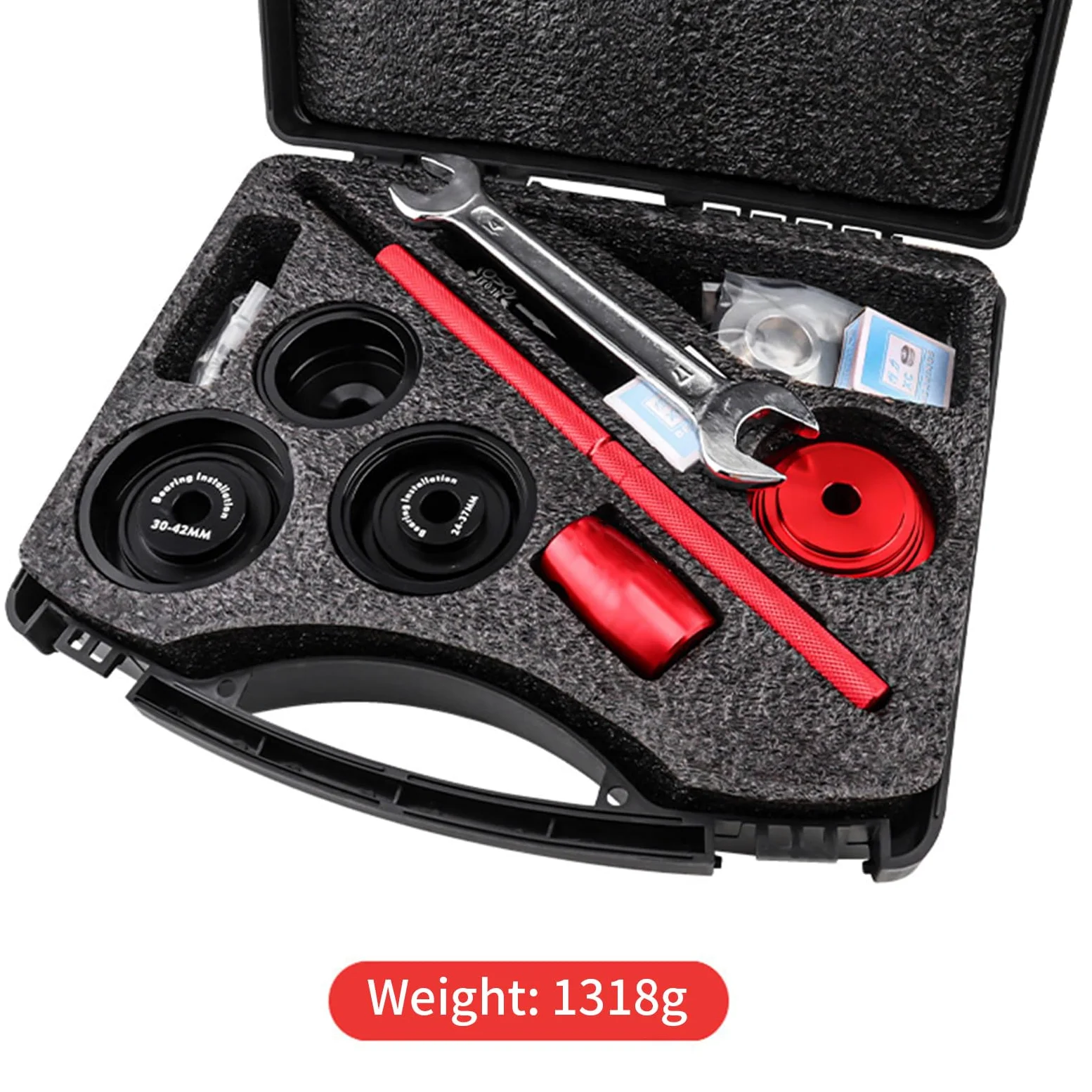Prensa profesional de reparación de bicicletas, herramienta de pedalier para Hollows Teches, extracción de rodamientos de bielas e instalación de auriculares, herramienta de prensa de