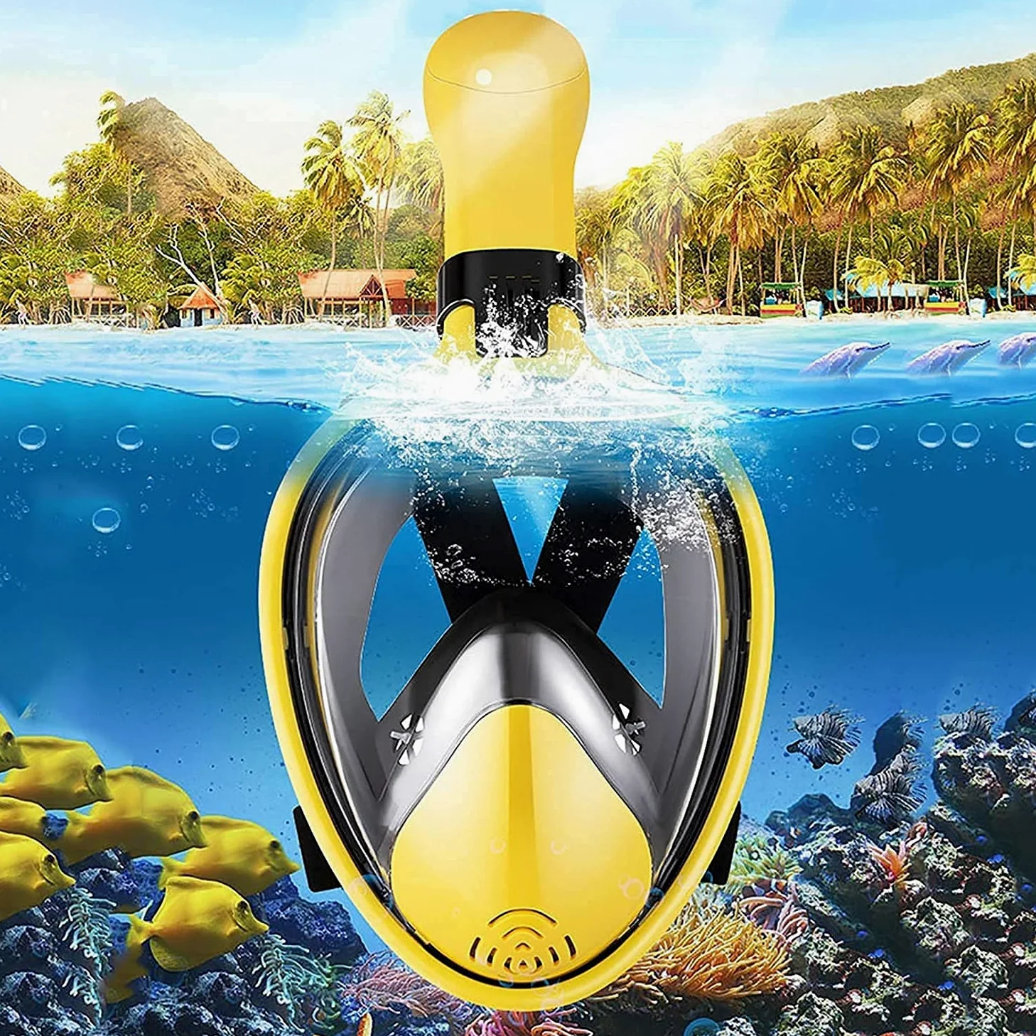 máscara de Snorkel, Máscara de Buceo, máscara Snorkel, subacuática, antivaho, Cara Completa, Equipo for Mujeres, Hombres y niños