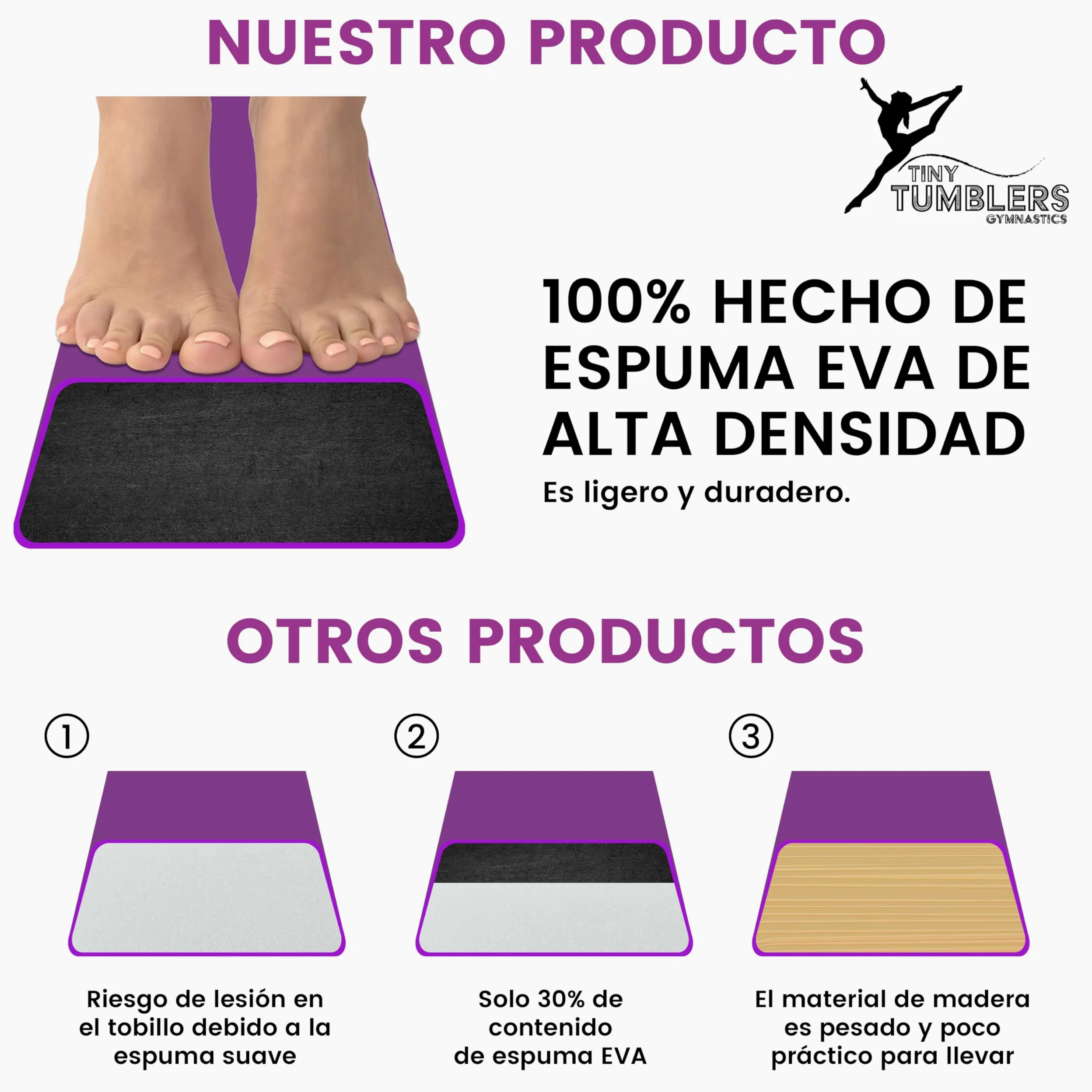 Barra de Equilibrio para niños - Tamaños 210/240/270/300cm Increíble Equipo de Equilibrio para niños en casa - Ante sintético, Espuma EVA de Alta Densidad - Correas de Transporte