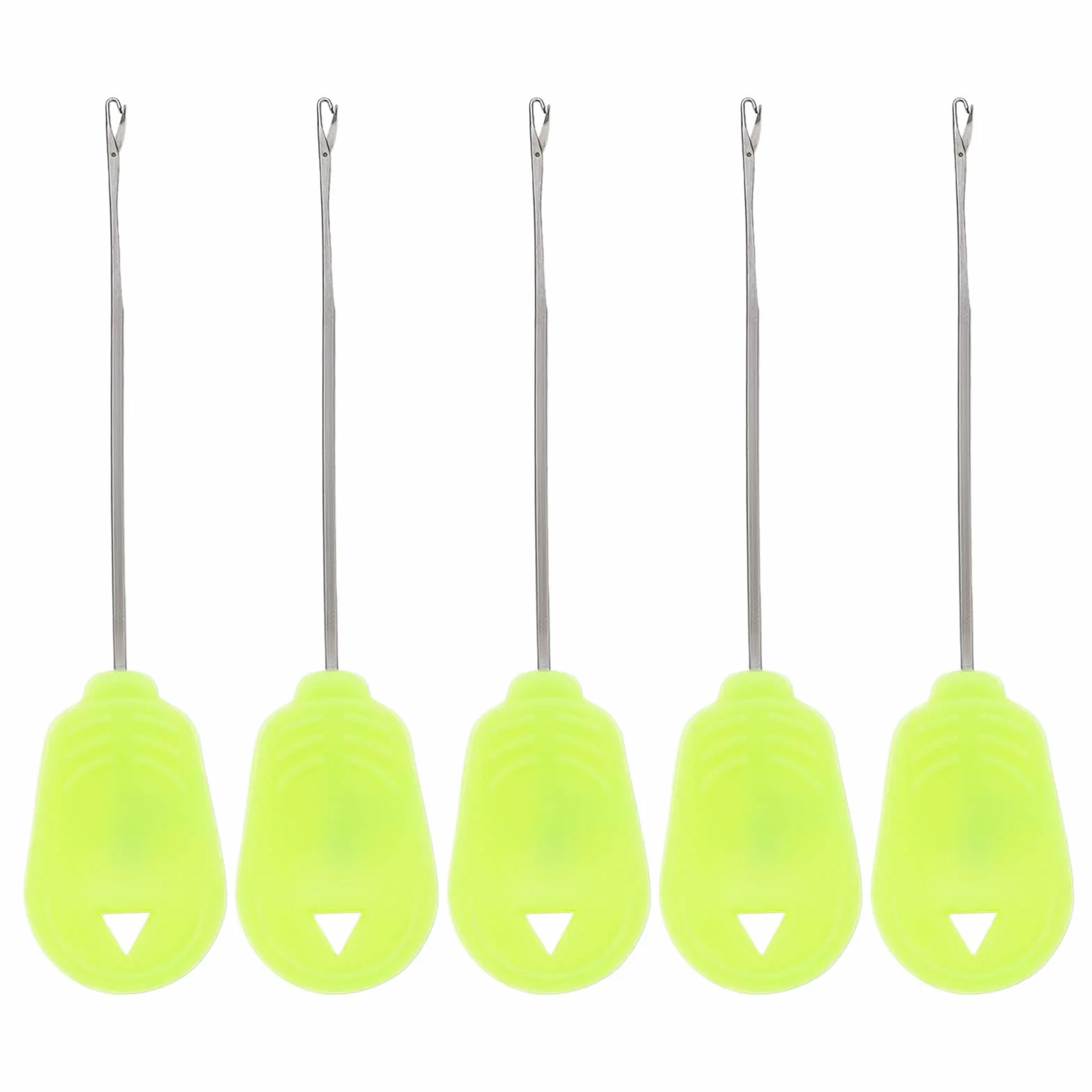 OTOTEC 5 agujas de cebo de 9 cm para pesca de carpa, herramienta de aparejos de pesca de carpa, aguja trenzada para señuelos de cebo, perforador, color amarillo