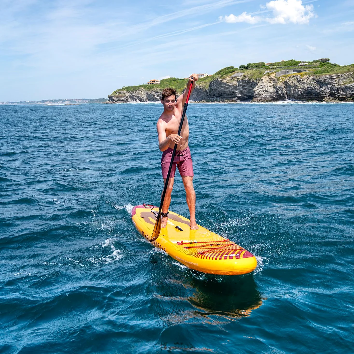 Aqua Marina Fusion 10'10" Before Sunset – Tabla de surf hinchable todoterreno para principiantes, juego completo – edición limitada