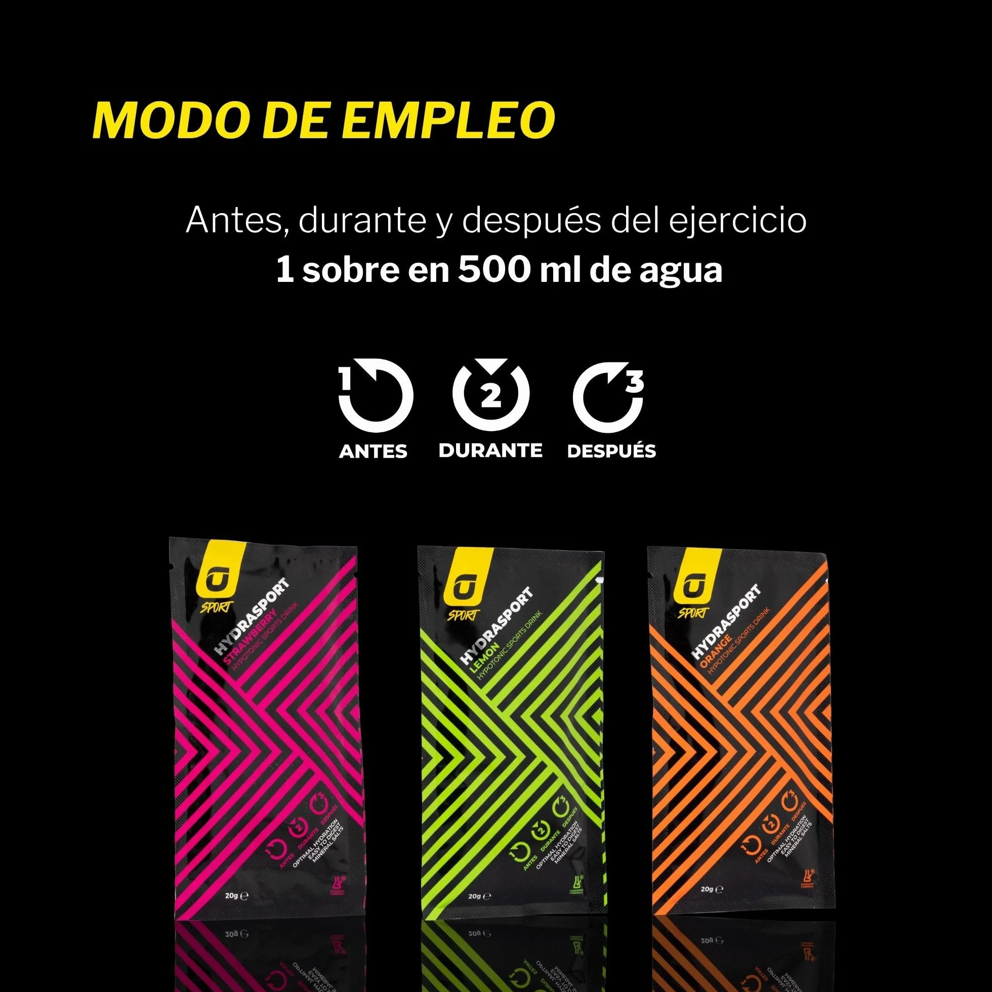 RECUPERATION Bebida Hipotónica en Polvo con Electrolitos Sabor Naranja Pack 20 Sobres