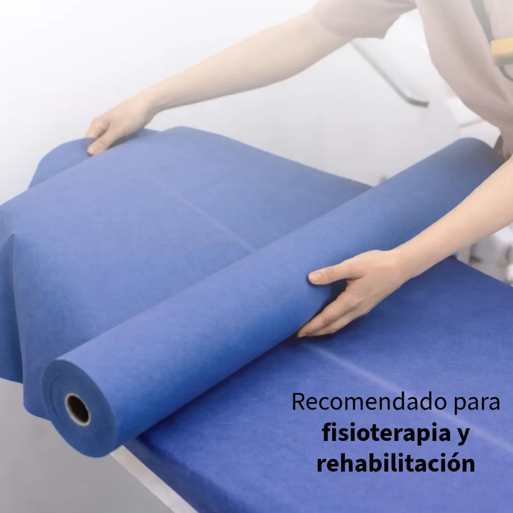 Papel Camilla Ecológico Azul 60 cm x 70 m 1 Rollo Sin Precorte