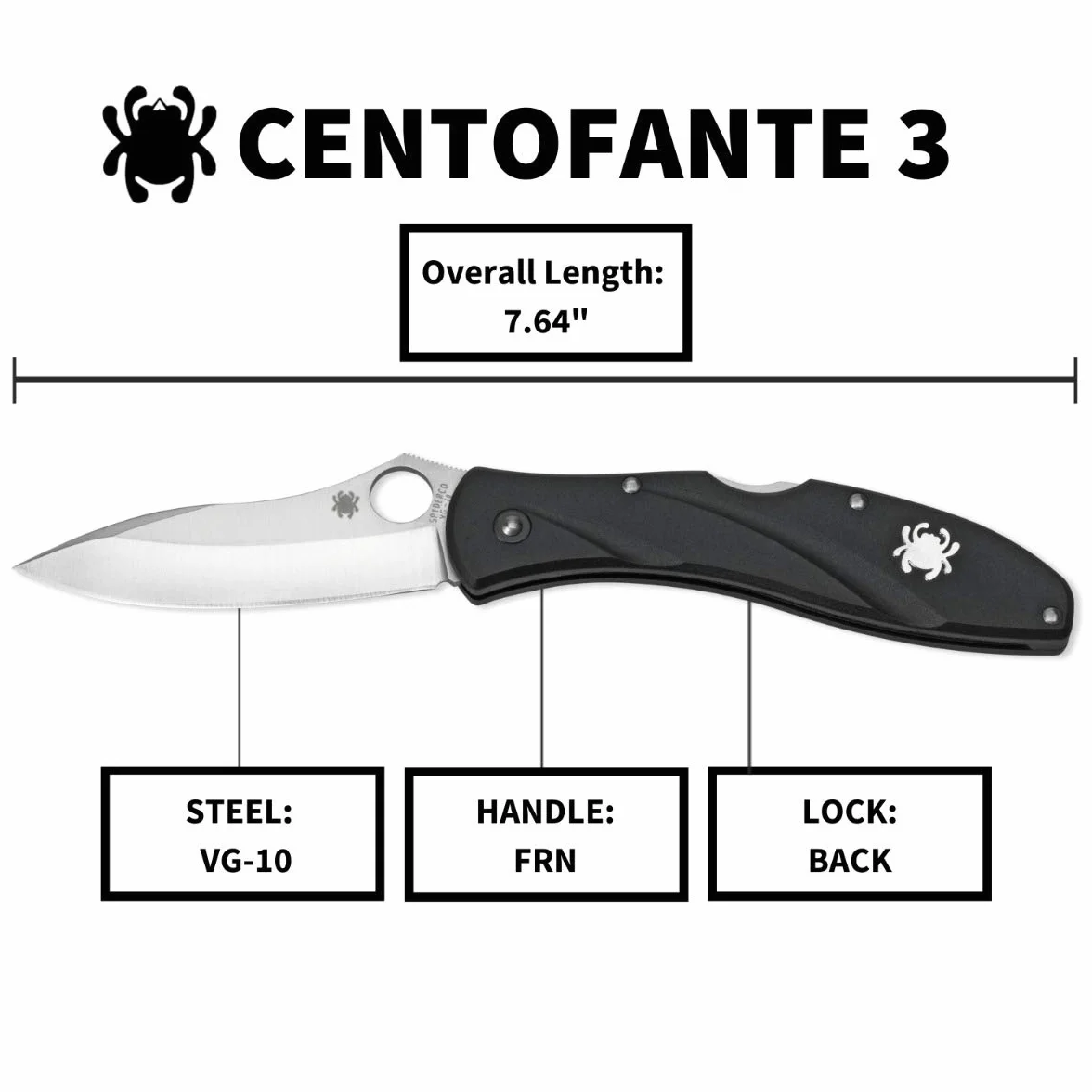 SPYDERCO Centofante 3 - Mango: FRN *_Filo: Liso