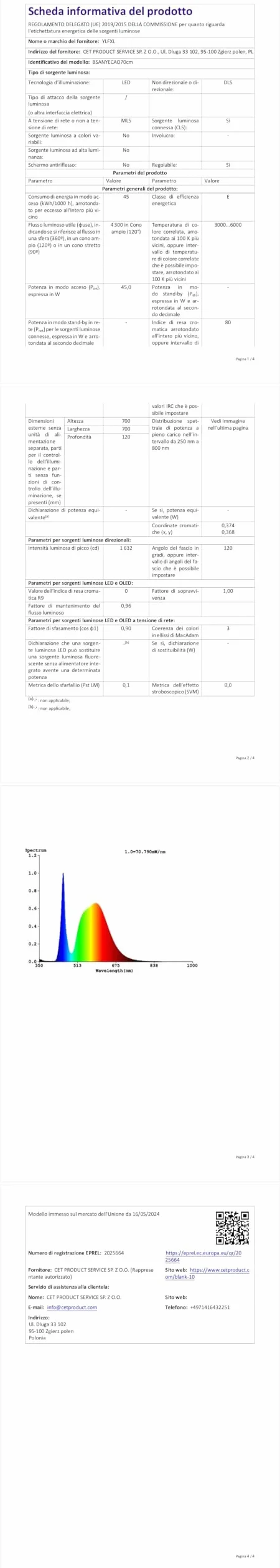 LED Lampara Techo Colgante 30W Regulable Altura Ajustable 50cm