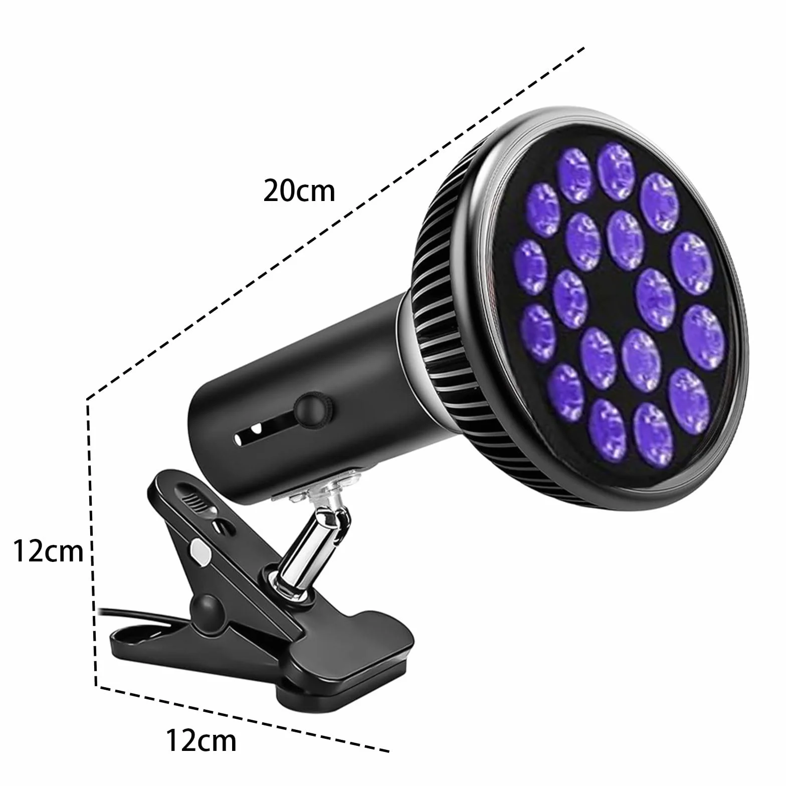 Lámpara de bronceado UV 54W E27 180° Giratoria 18 LEDs con Máscara Ocular