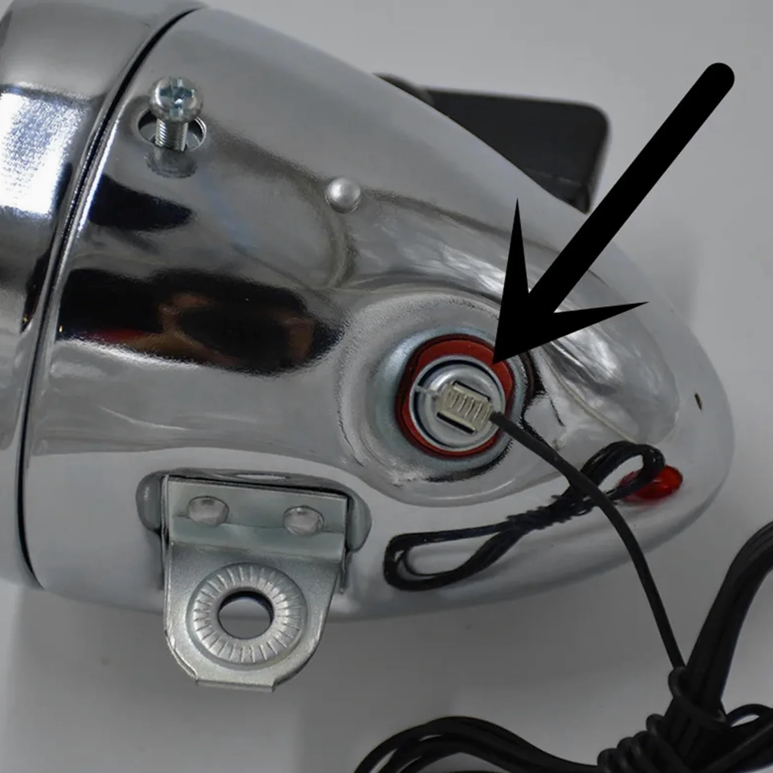 Juego De Luces para Bicicleta Accesorios de luz Trasera for Cabezal de generador de Dinamo de fricción de Bicicleta motorizada de 12V y 6W Luces Bicicleta